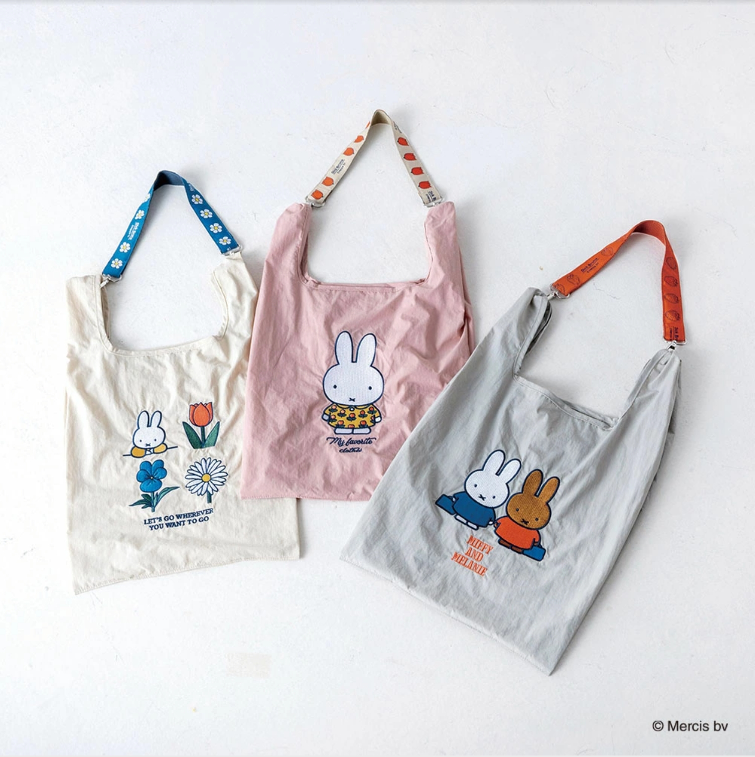 2026春夏新作 Dick Bruna miffy Strap Shopper BAG 肩背款 環保袋 灰色