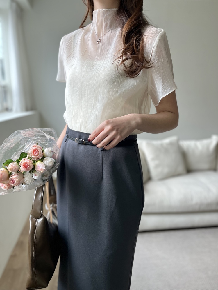 Atelier Belted Skirt (Charcoal)