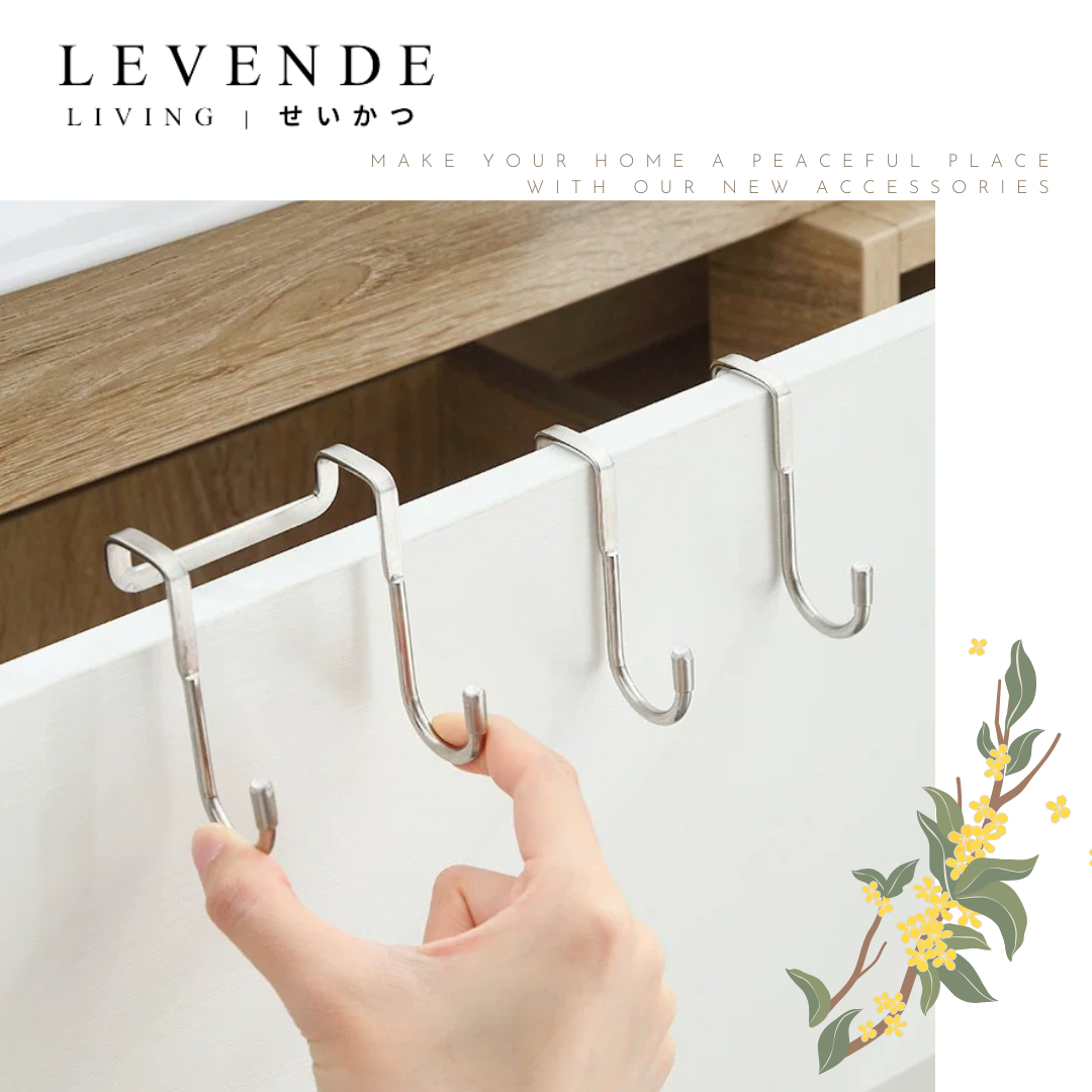 Levende 免打孔櫃門不鏽鋼掛鈎