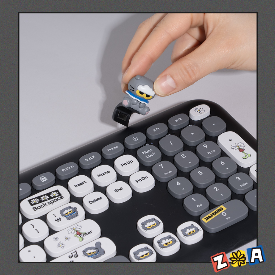 [ZO&FRIENDS] Multi Pairing Wireless Keyboard