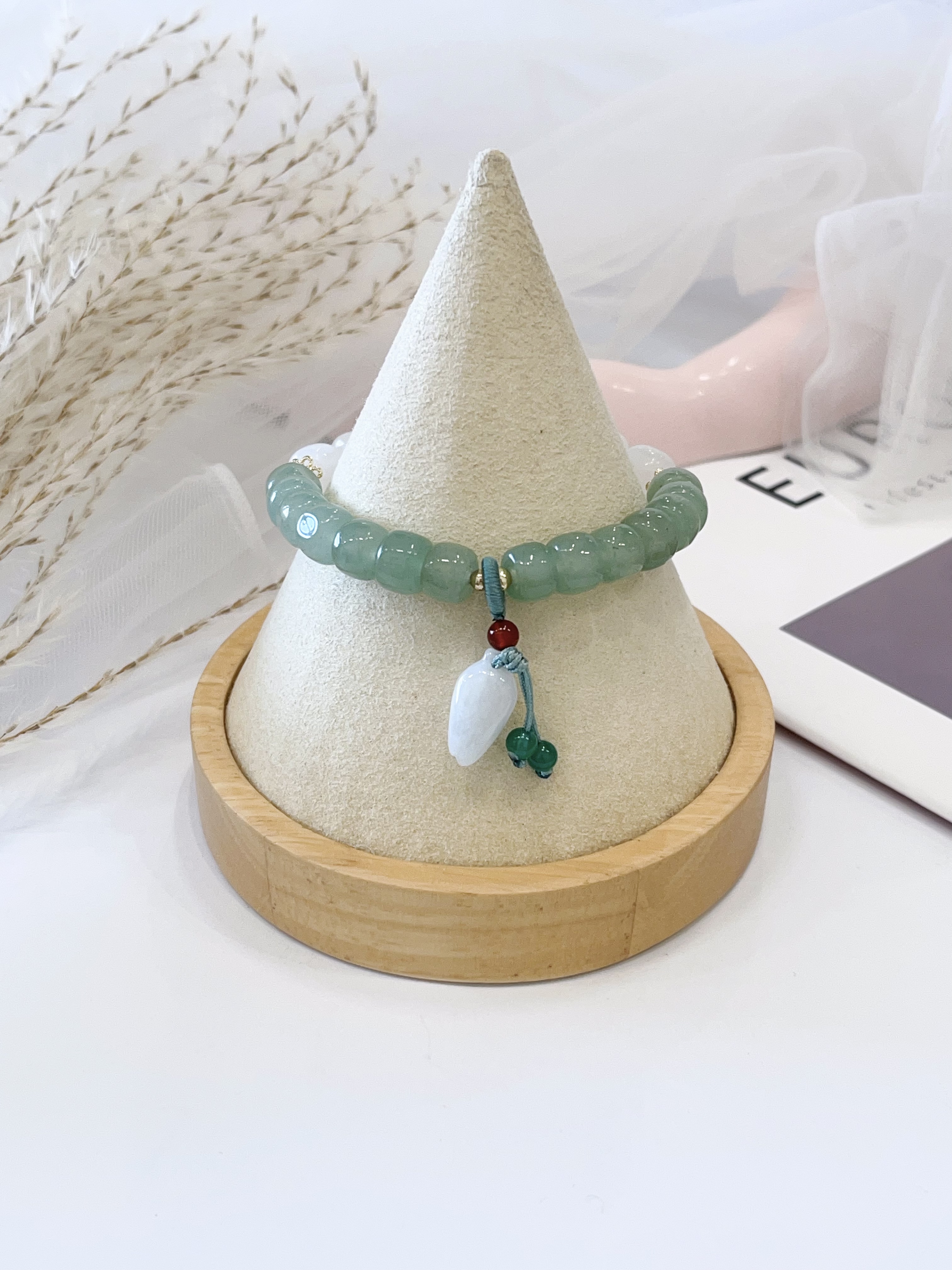 🤍💚 和田白玉 × 和田绿玉手串 Hetian White Jade & Hetian Green Jade | 8mm