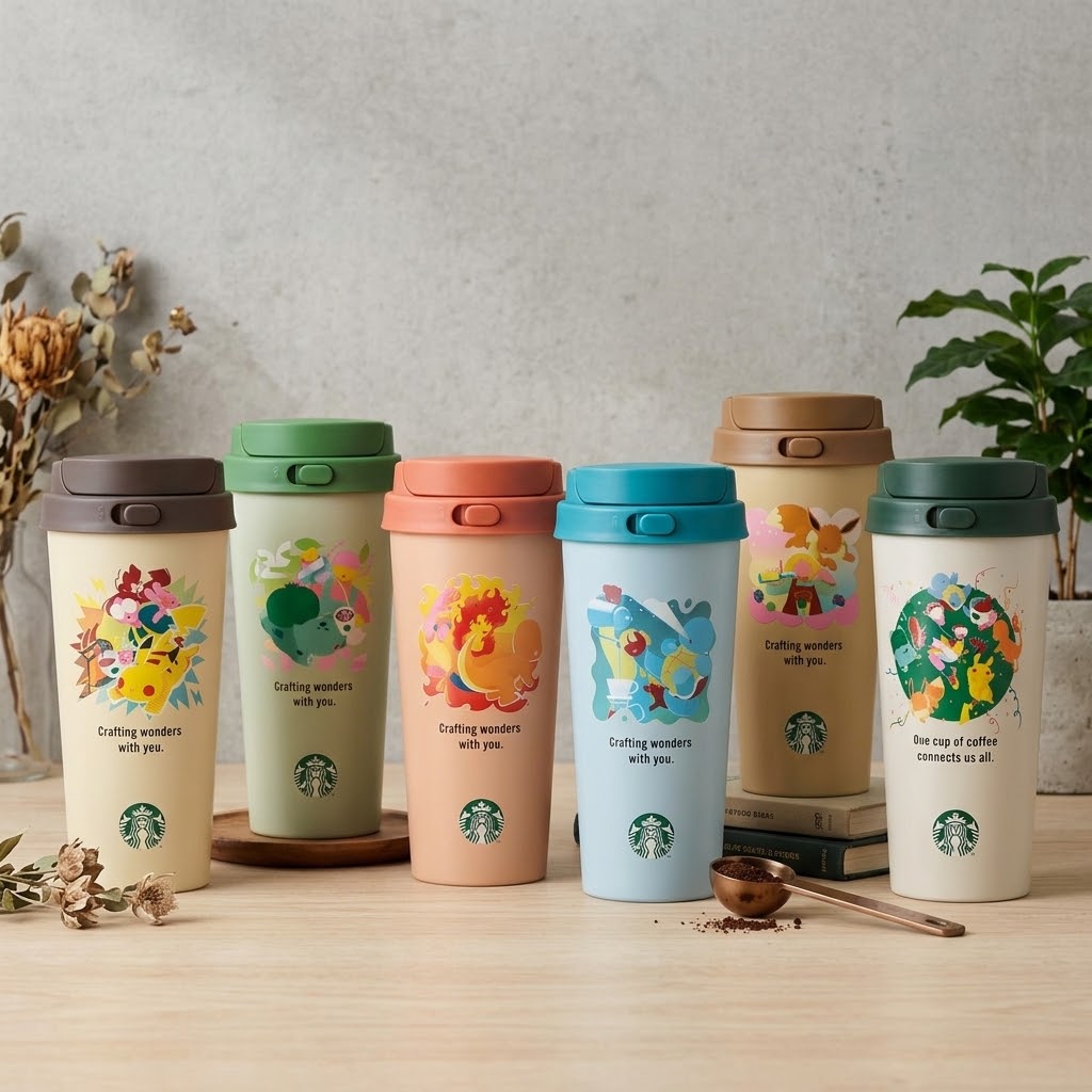 《限量發售》《日本 🇯🇵  POKÉMON + STARBUCKS系列》【不鏽鋼保溫杯 473ml  共6款】
