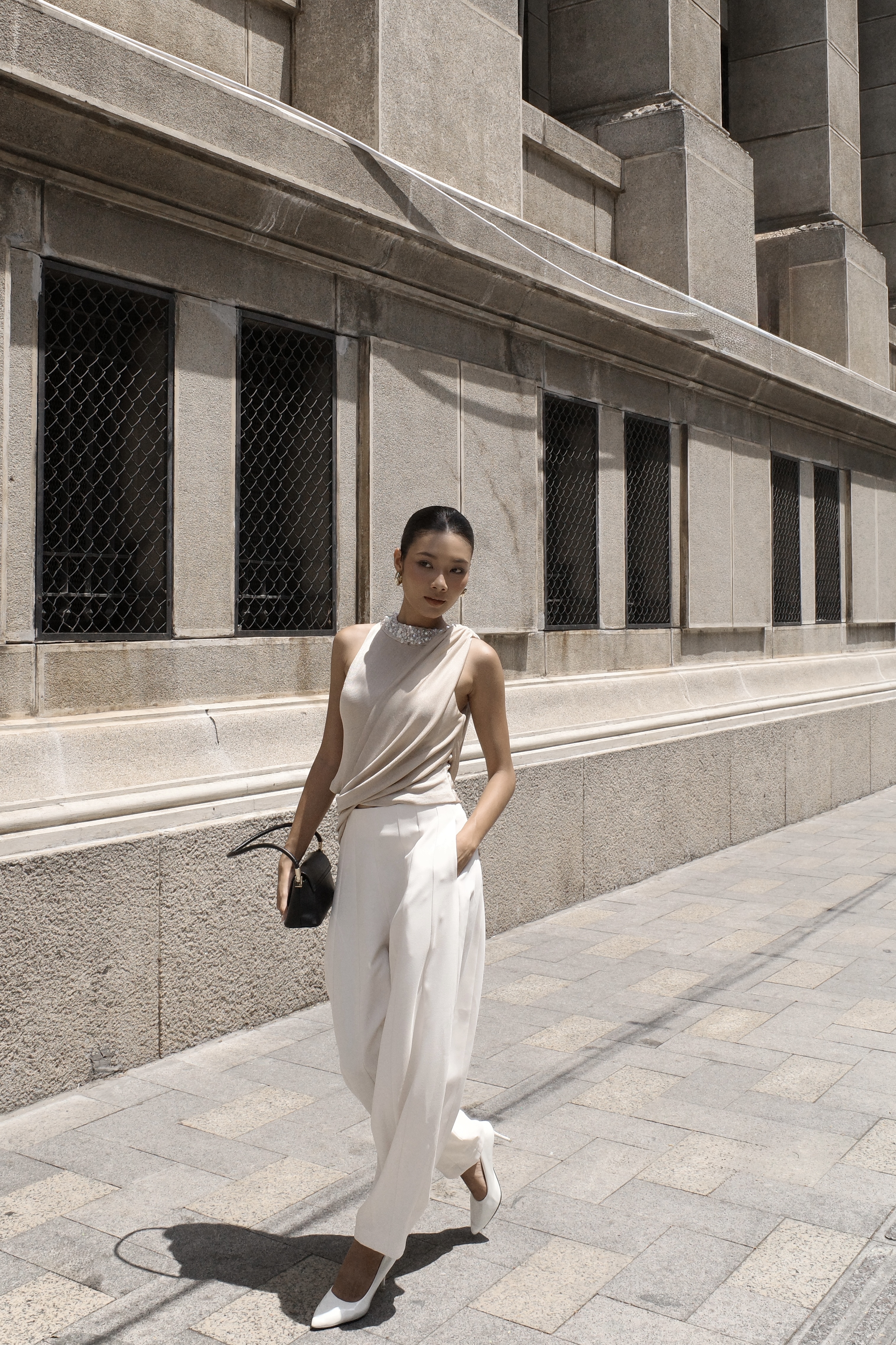 Ivory Sculpt Tapered Pants