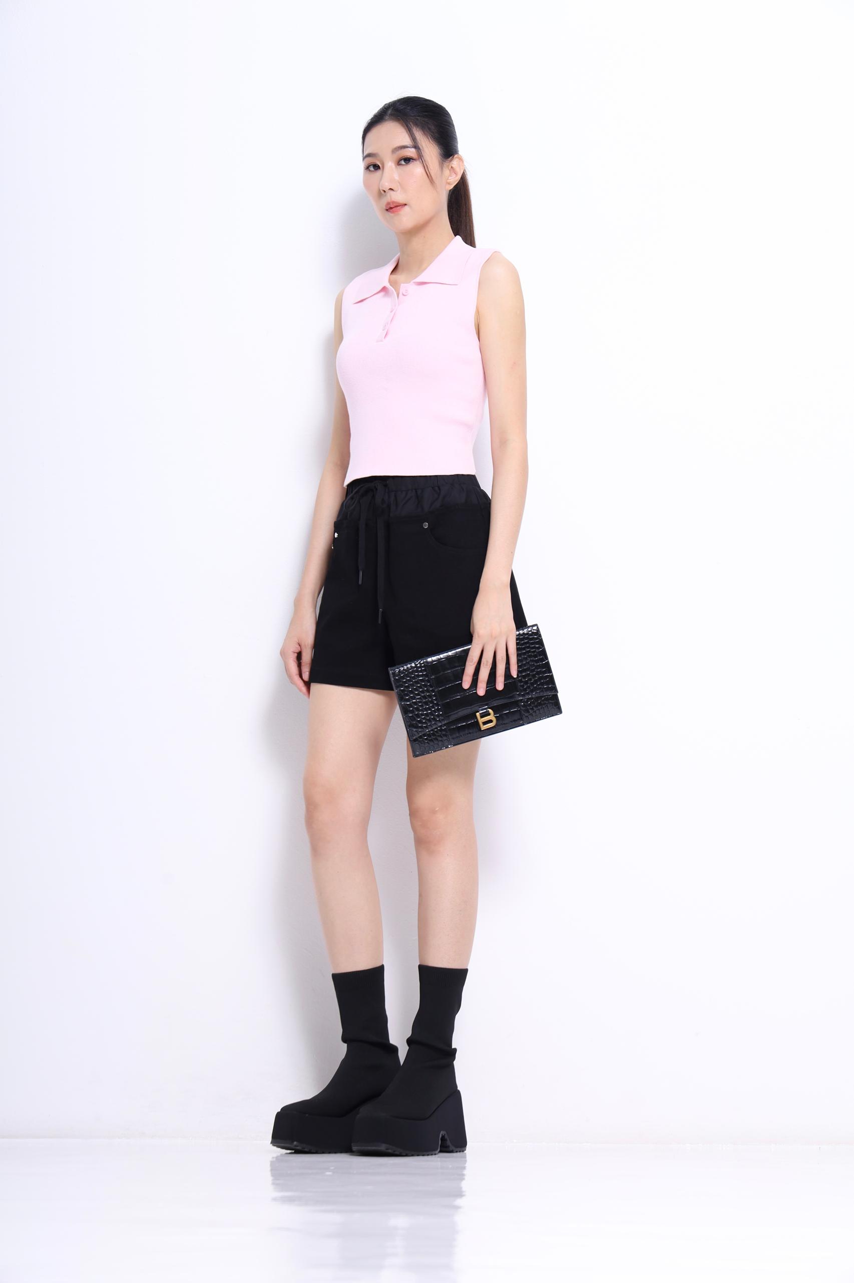 CB2760 Classic Knit Polo Sleeveless Top