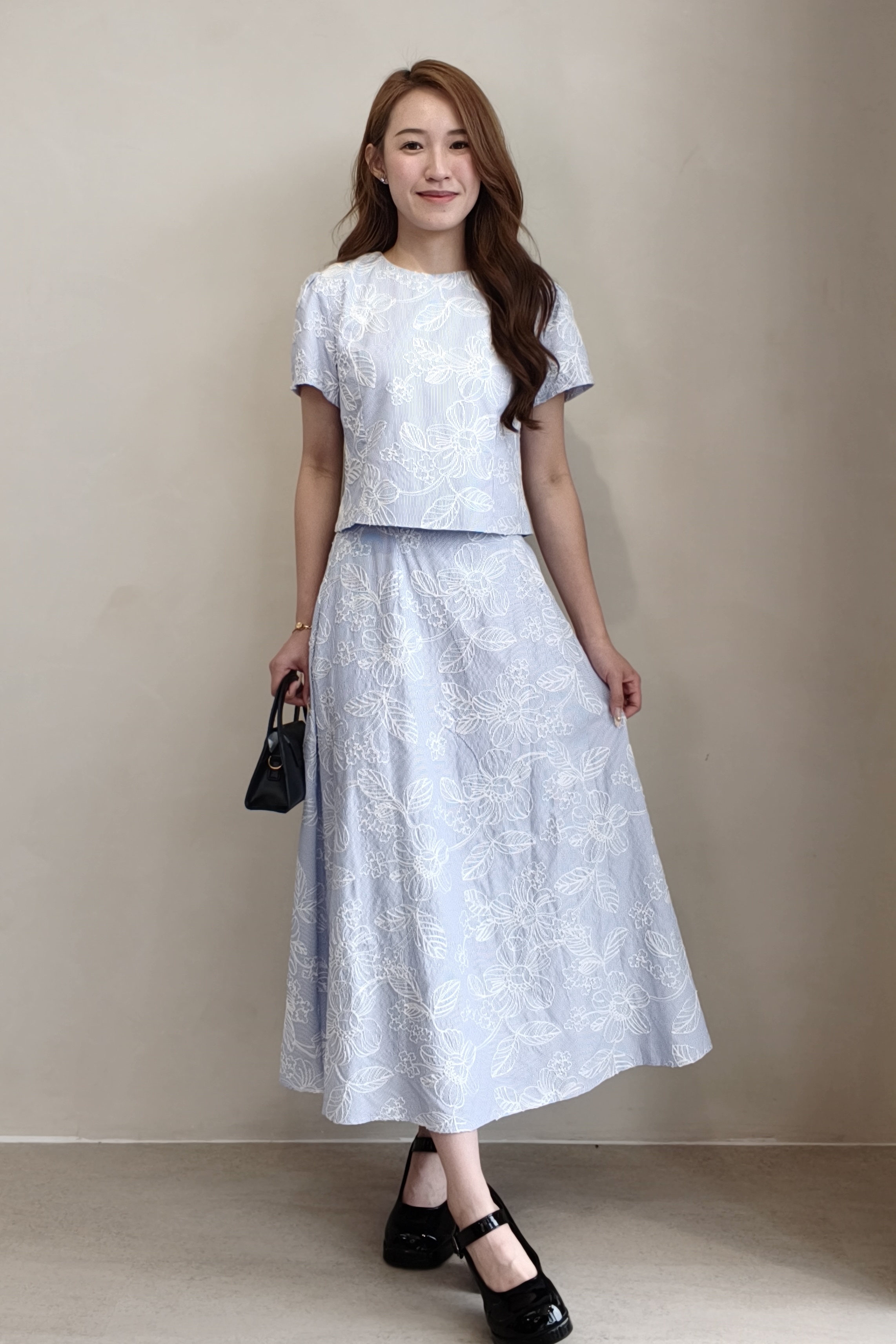 60103 Floral Embroidered Two-Piece Set