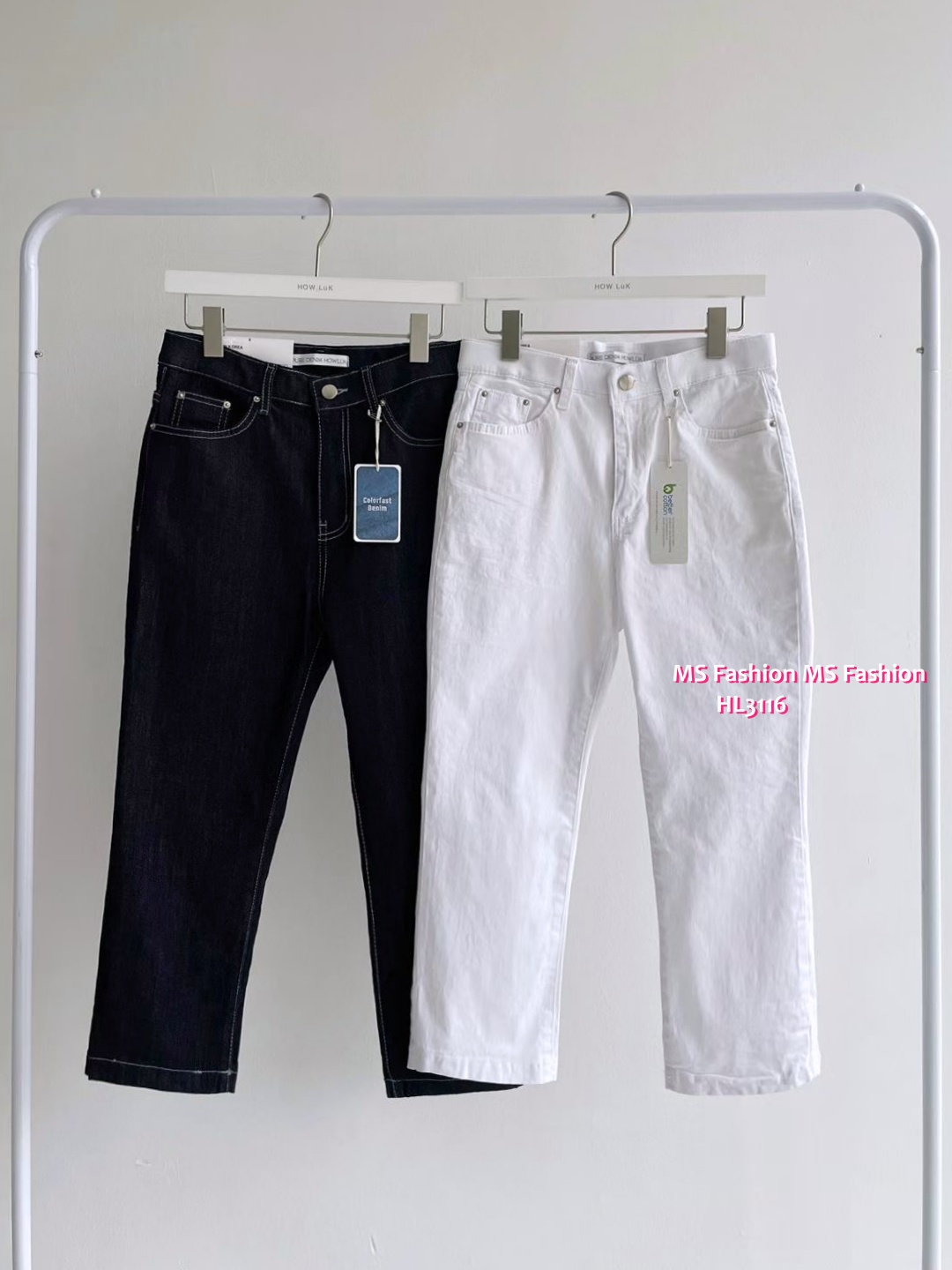 HL3116 韓國👖Howluk8分闊筒牛