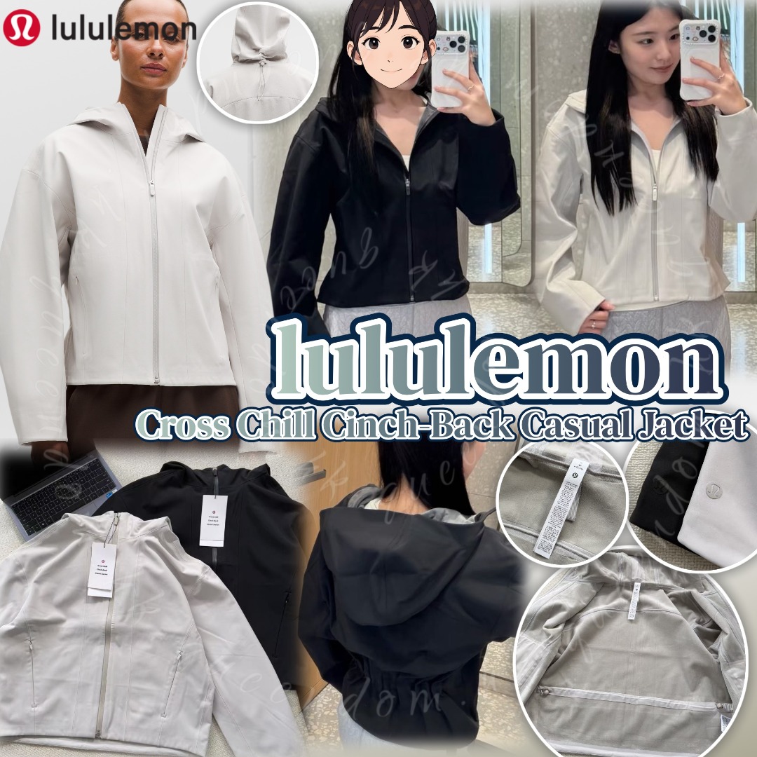 lululemon Cross Chill Cinch-Back Casual Jacket 背部抽繩連帽拉鍊外套