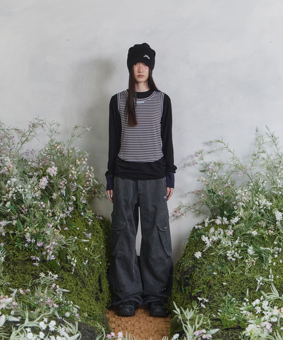 🇰🇷訂購｜tansanmagnesium 26SS｜Sparkling Water Logo Drape Beanie 2色 