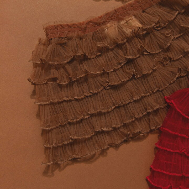 🇯🇵預訂 日本直送🇯🇵Branshes x Rii系列三色薄紗荷葉邊層疊圍裙