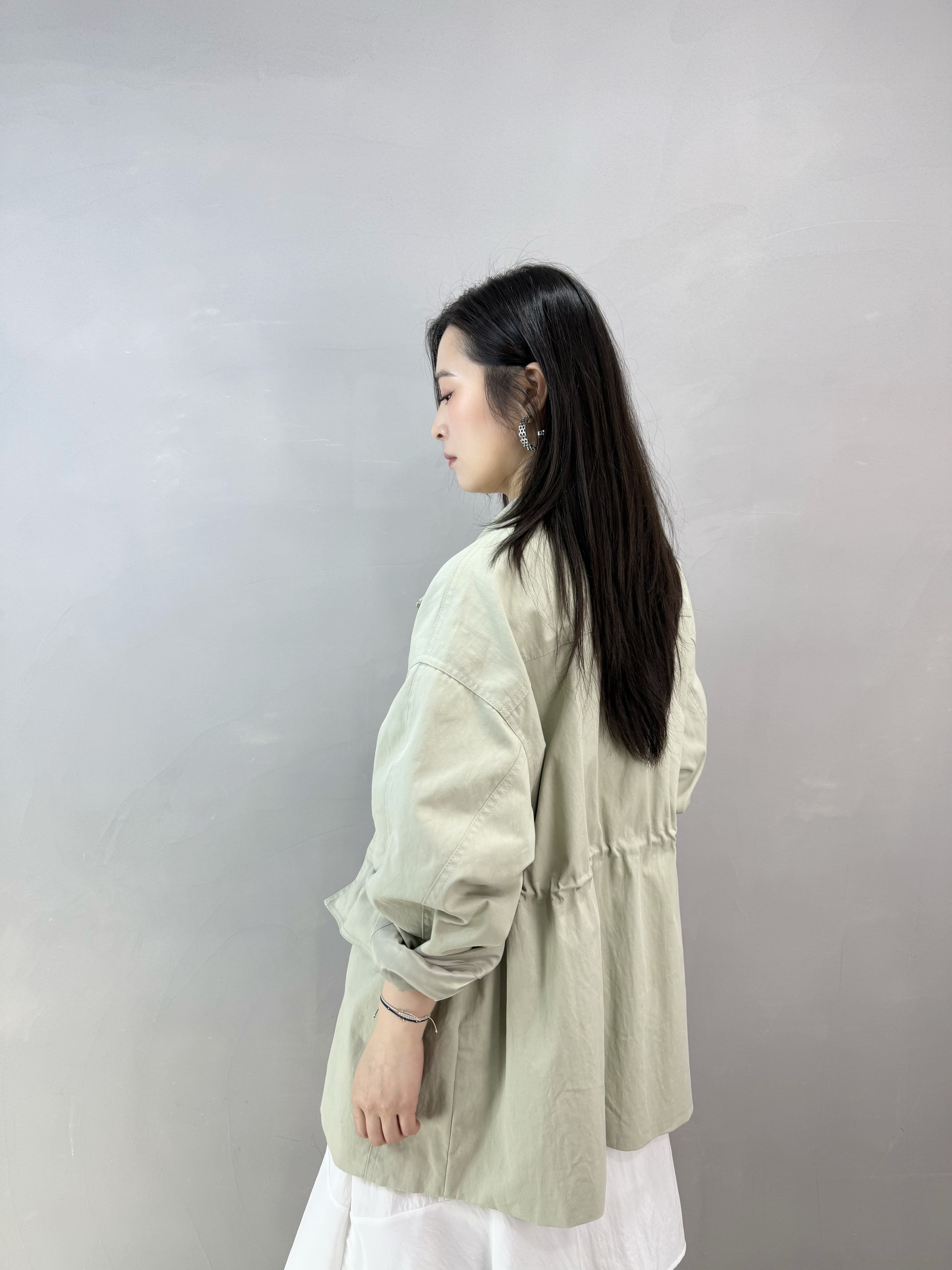 H75 洗水灰綠軍褸