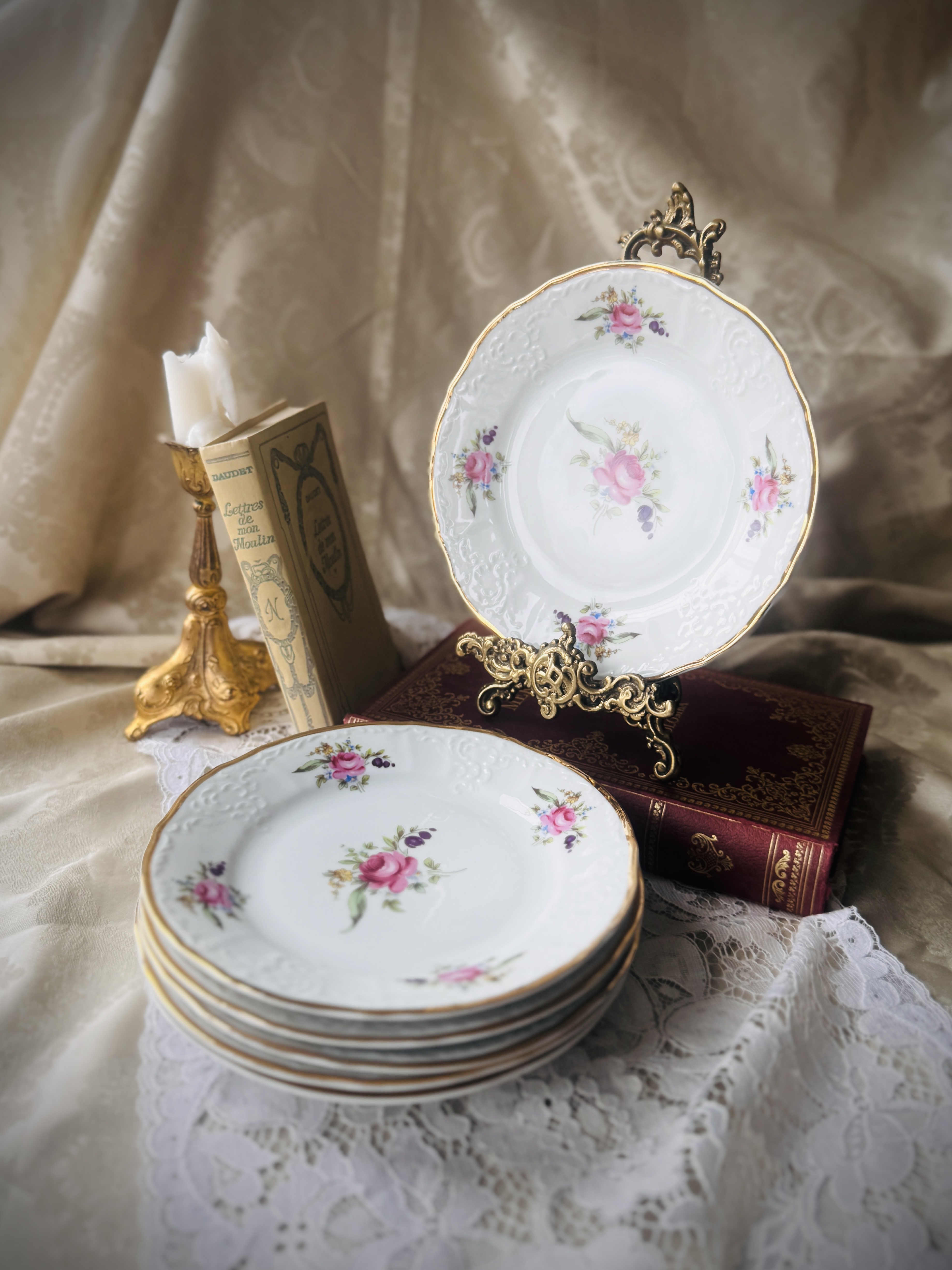 Vintage 1980s BERNADOTTE SONATA Czechoslovakian 7" Cake Plate (MT2443)