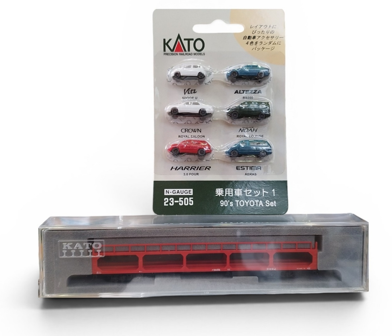 Kato N規 Ku5000汽車運輸貨車 （紅色連小汽車）