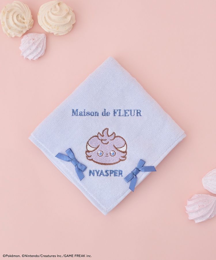 🎀【預訂】 PokePeace x Maison de FLEUR 刺繡手帕 - Nyasper