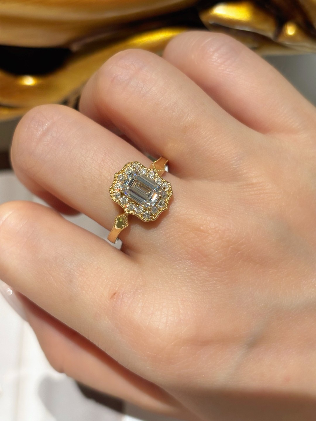 18K Lab Diamond Ring