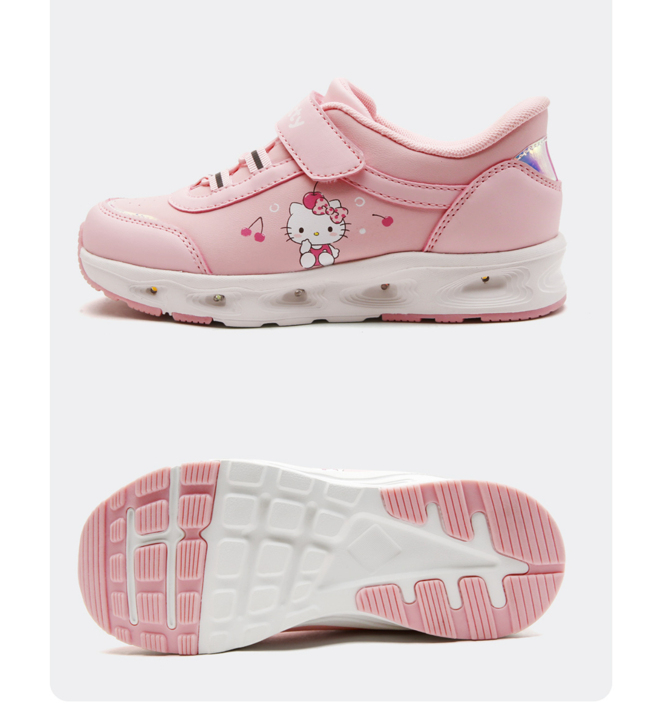 🇰🇷預訂 韓國直送🇰🇷Sanrio Hello Kitty人物印花魔術貼閃燈波鞋