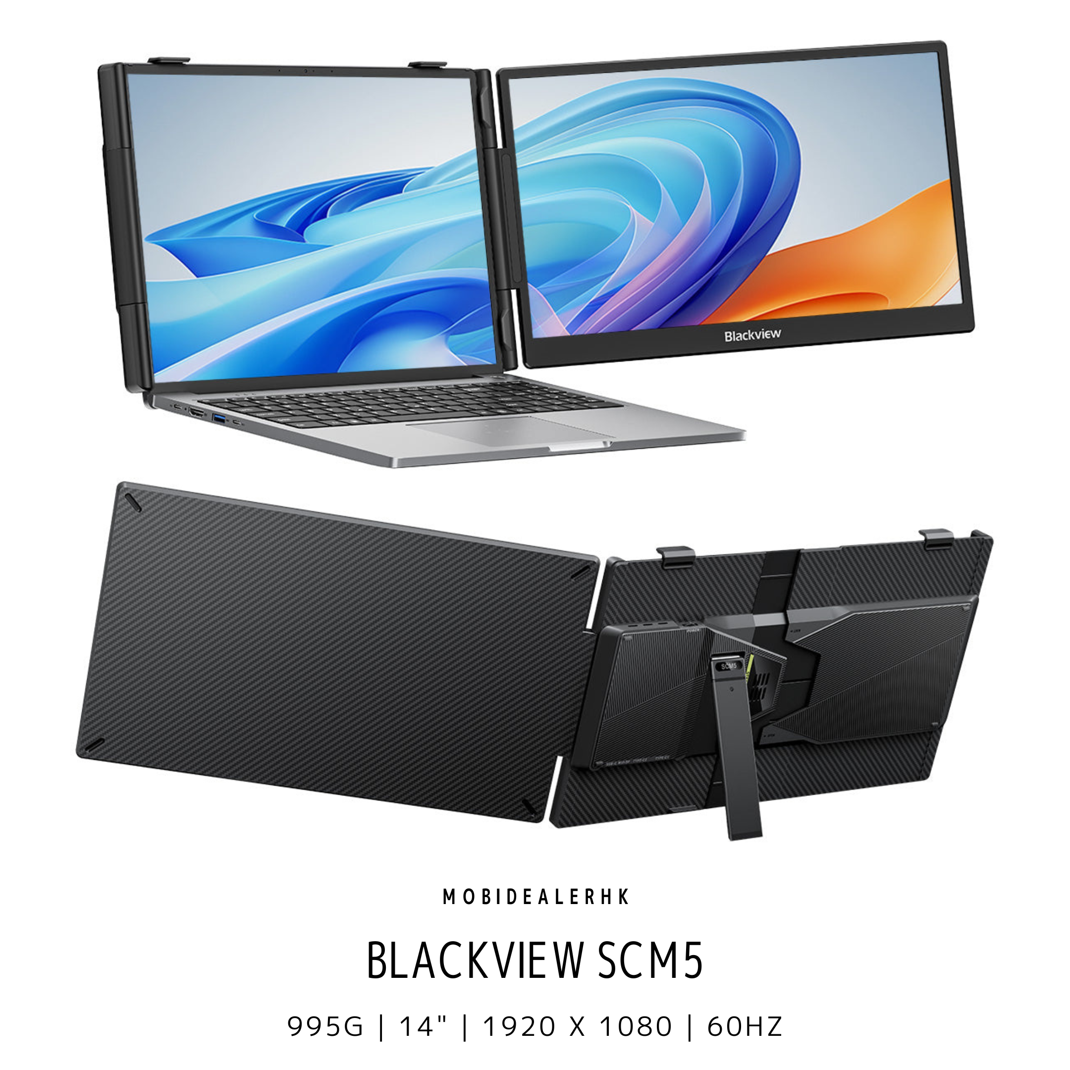 Blackview SCM5 | 便攜式螢幕 | 14" | 1920 x 1080 | 60Hz | 300 Nits | 157 PPI | 995g