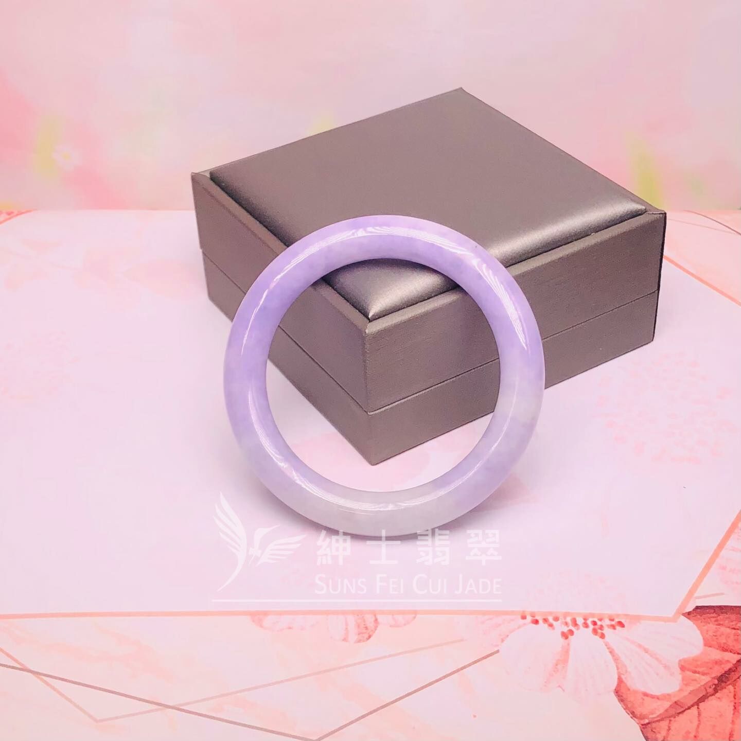 會卡濃色藍紫春彩圓鐲55.5mm