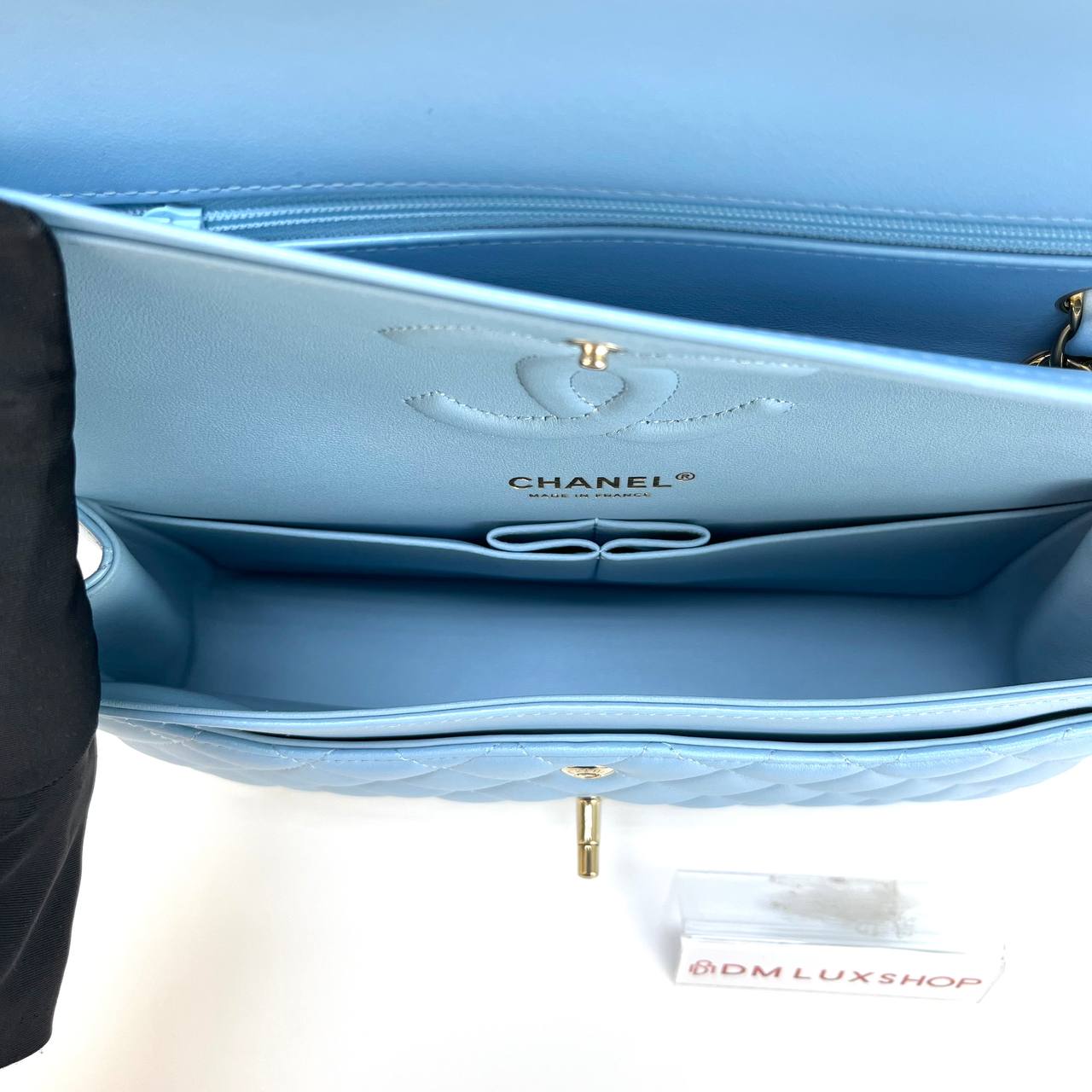 Chanel Iridescent Light Blue Medium CF GHW (Microchip)
