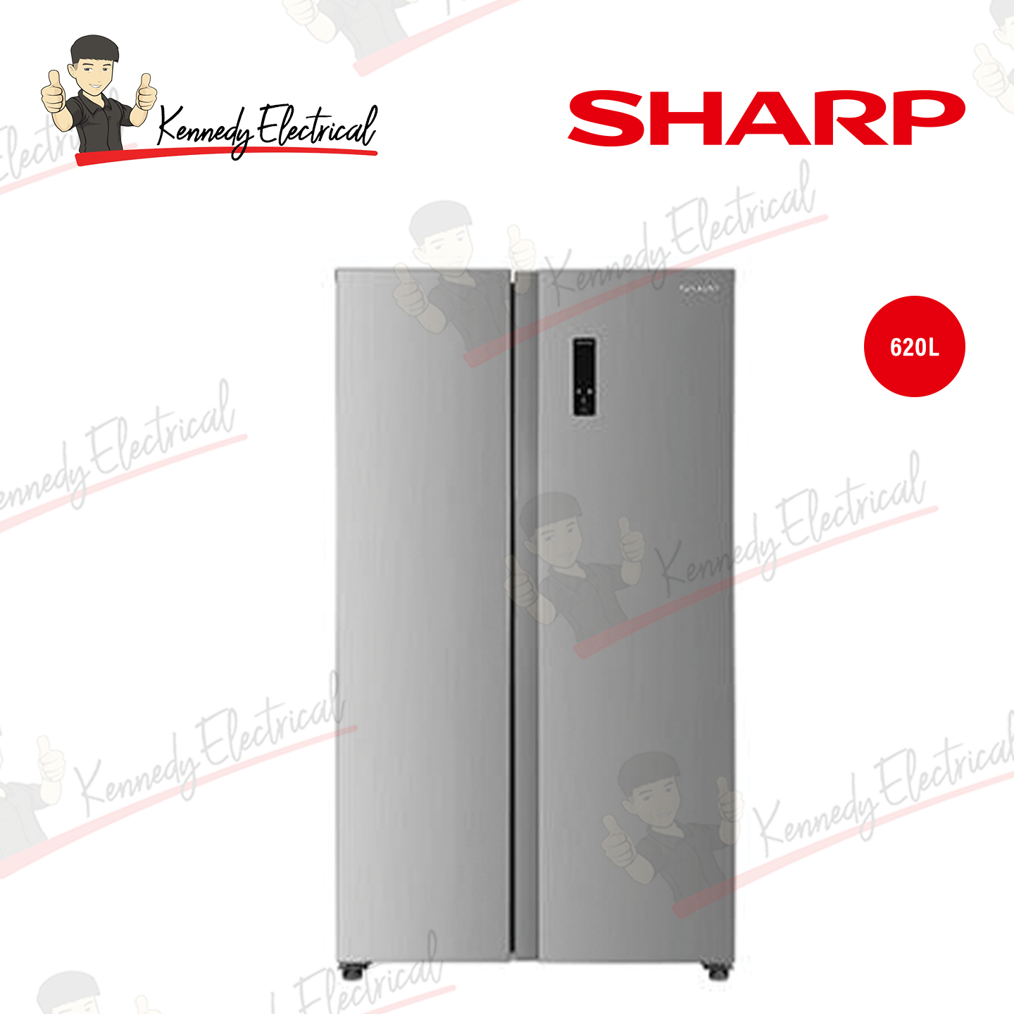 Sharp 620L Side-by-Side Refrigerator (SJX6322MS)