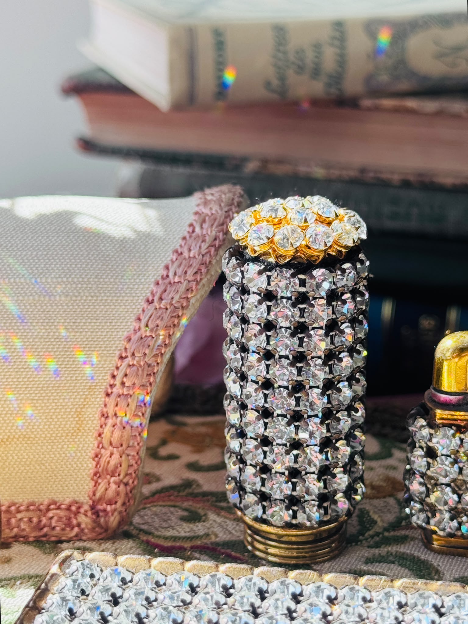 C.a. 1950s Sparkling Rhinestone-Studded Vanity Set of 4 or 5(MT2667)