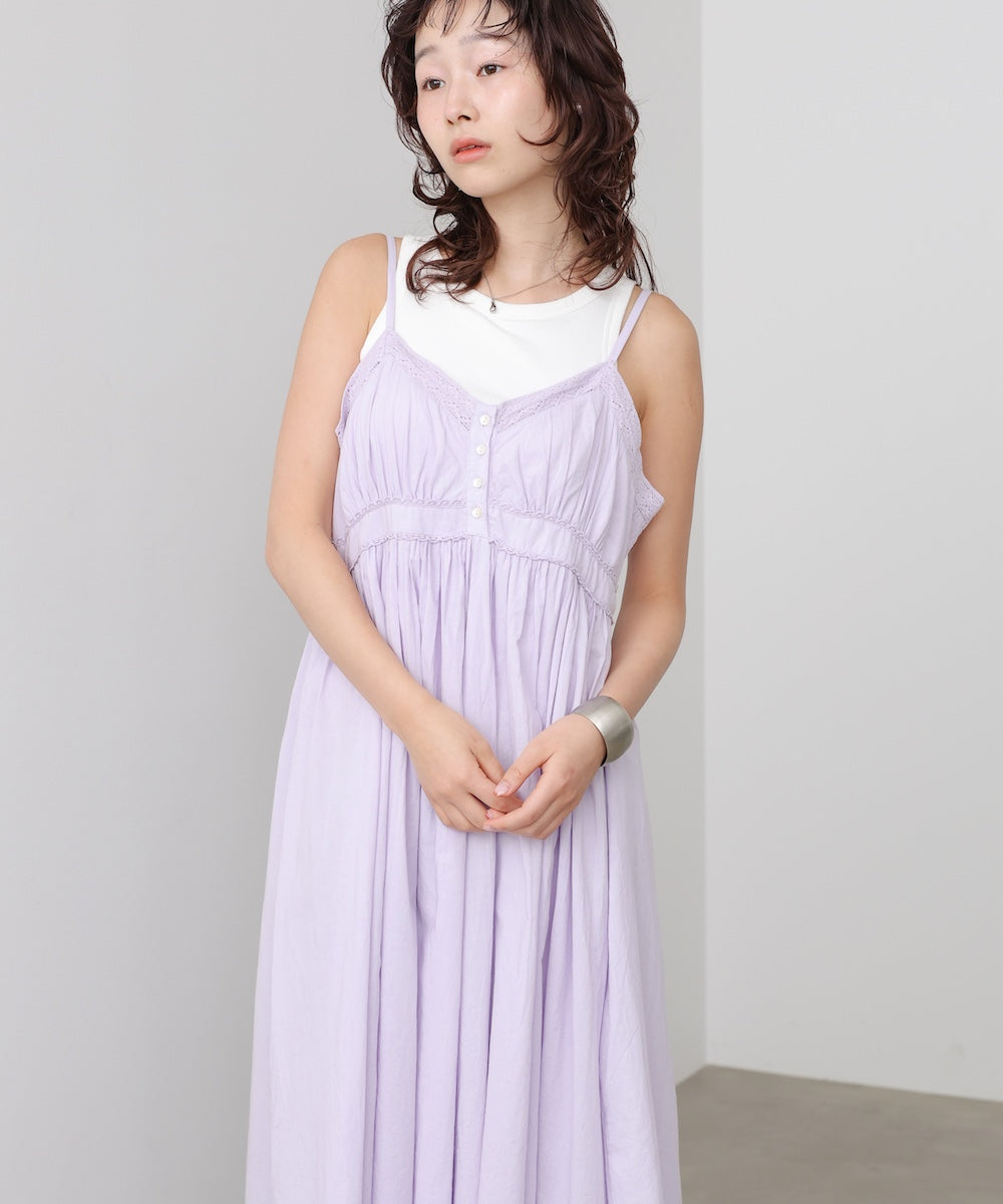 <JP> Premium Lace Button Flared Camisole OPS * 3色入 <預購>