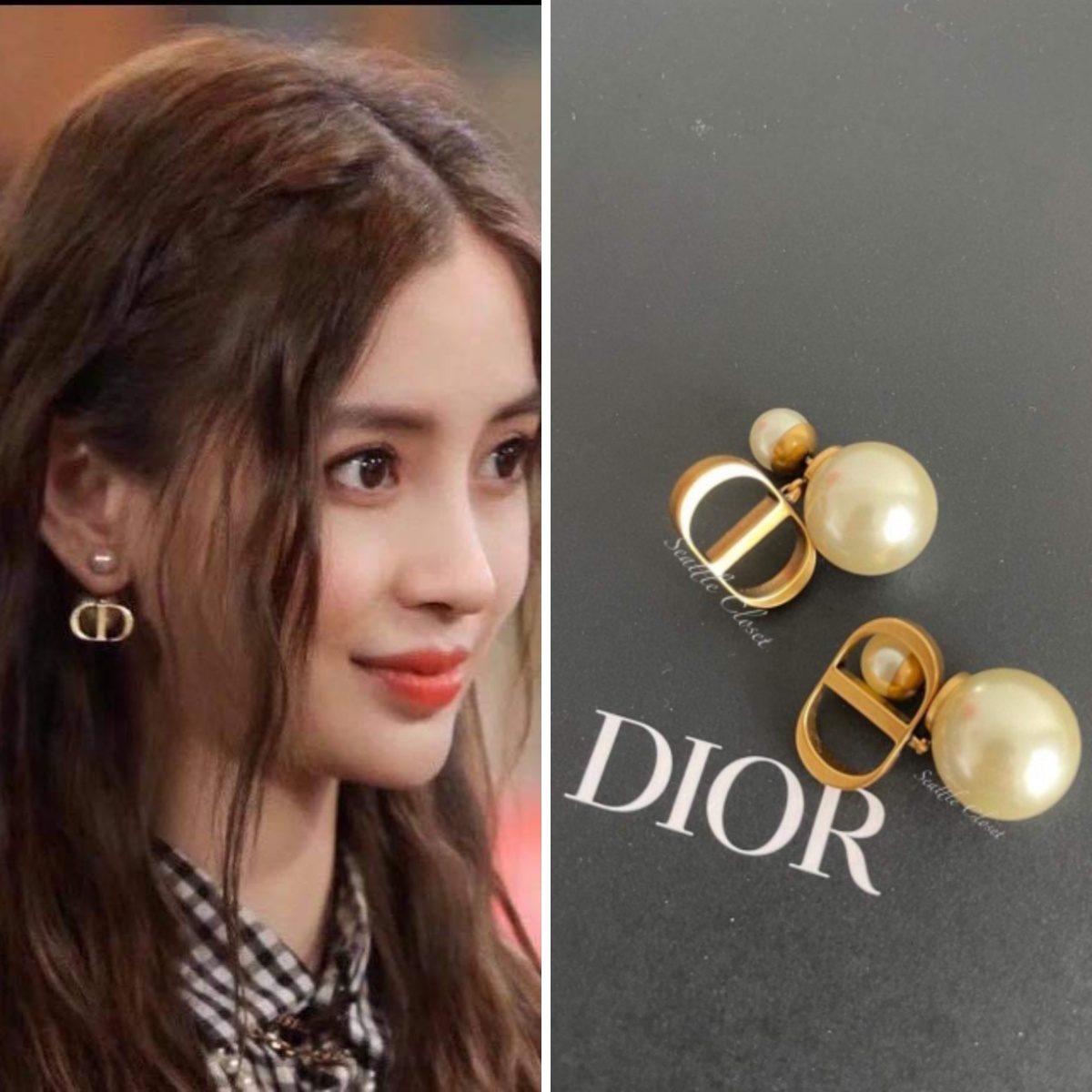 【現貨 原單】DIOR TRIBALES 復古金屬珍珠耳環 連禮盒