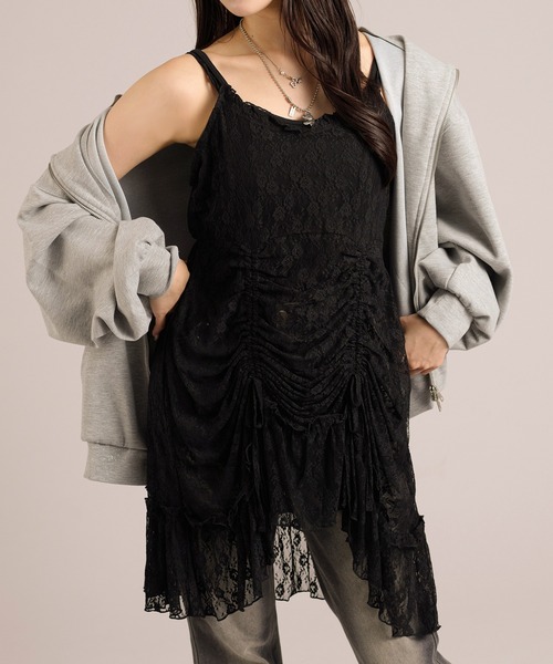 Lace抽繩吊帶外搭【JOT003】