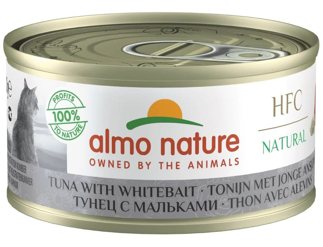 Almo Nature HFC Natural 吞拿魚+白飯魚 貓罐頭 70gx24