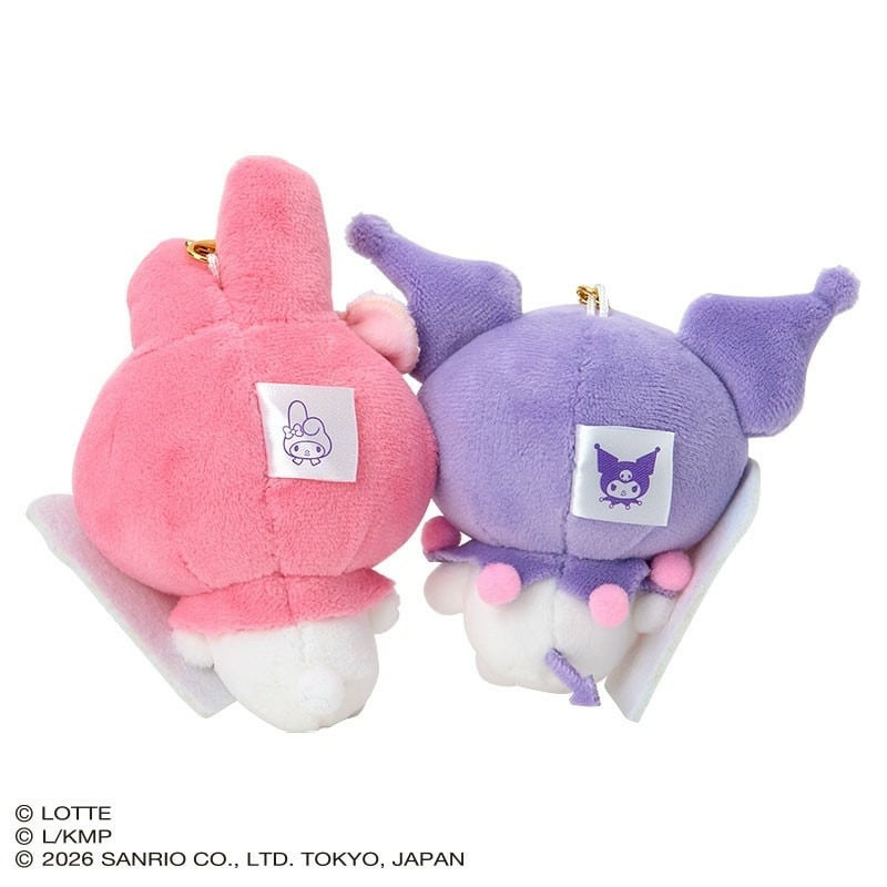 現貨｜【一套兩隻】LOTTE x Sanrio My Melody & Kuromi 樂天 GHANA 朱古力 日版 吊飾 毛公仔 掛件 (CR134426)