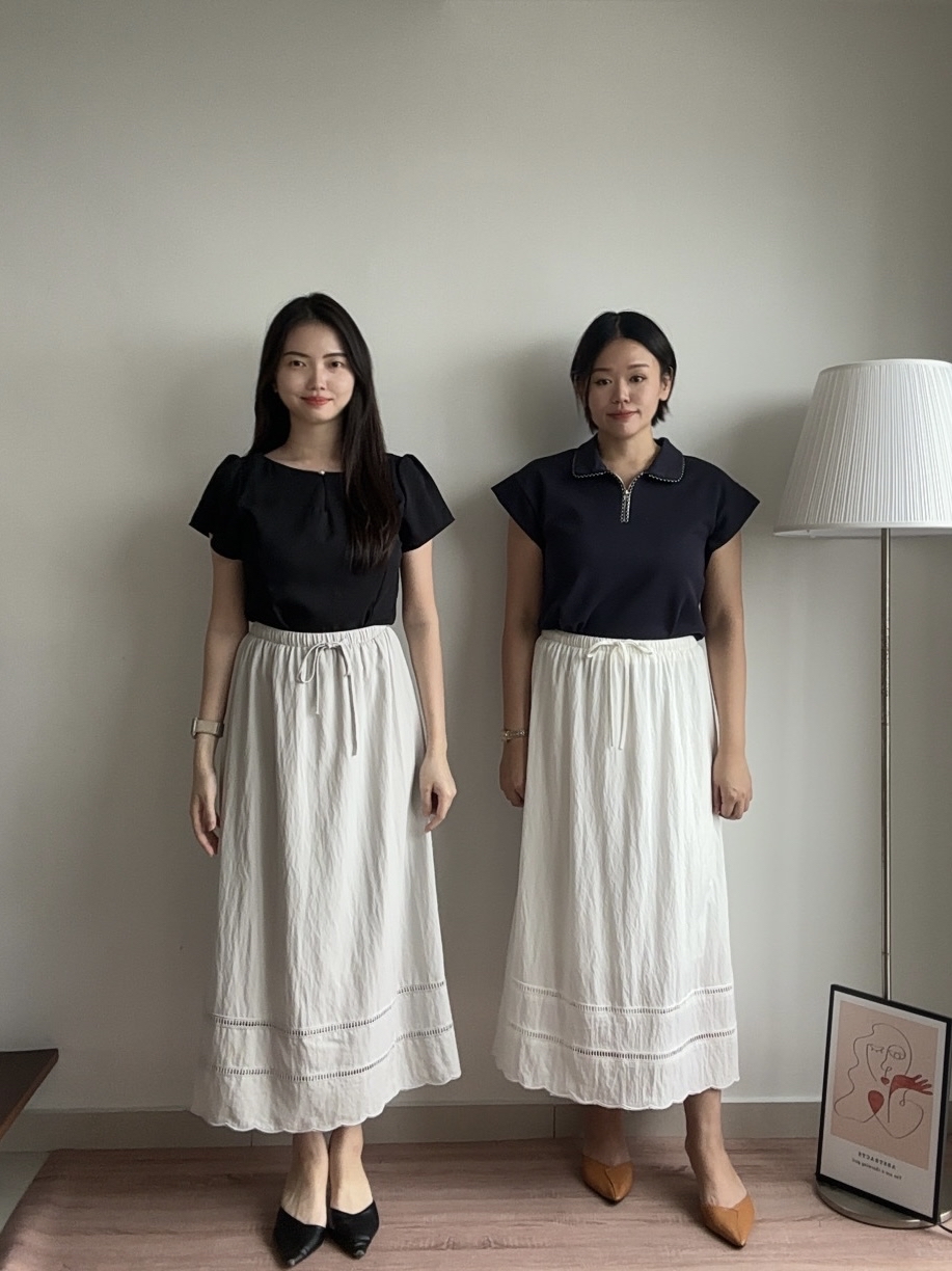 S1989 Drawstring Elastic Waist Long Skirt - 3 Colors 