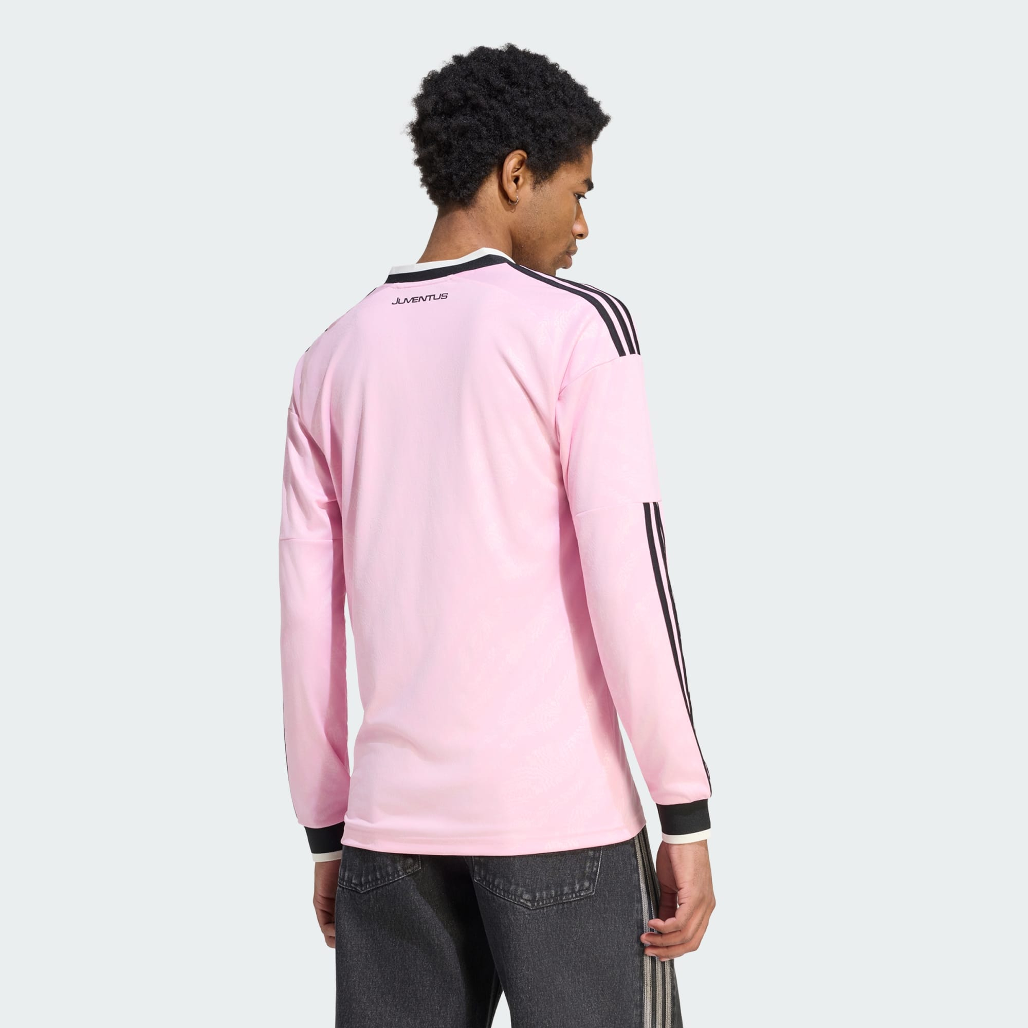 🌸重溫百年經典粉紅 Adidas Juventus 祖雲達斯 2026-27 作客長袖球迷版球衣 (可加印字章) KC1313