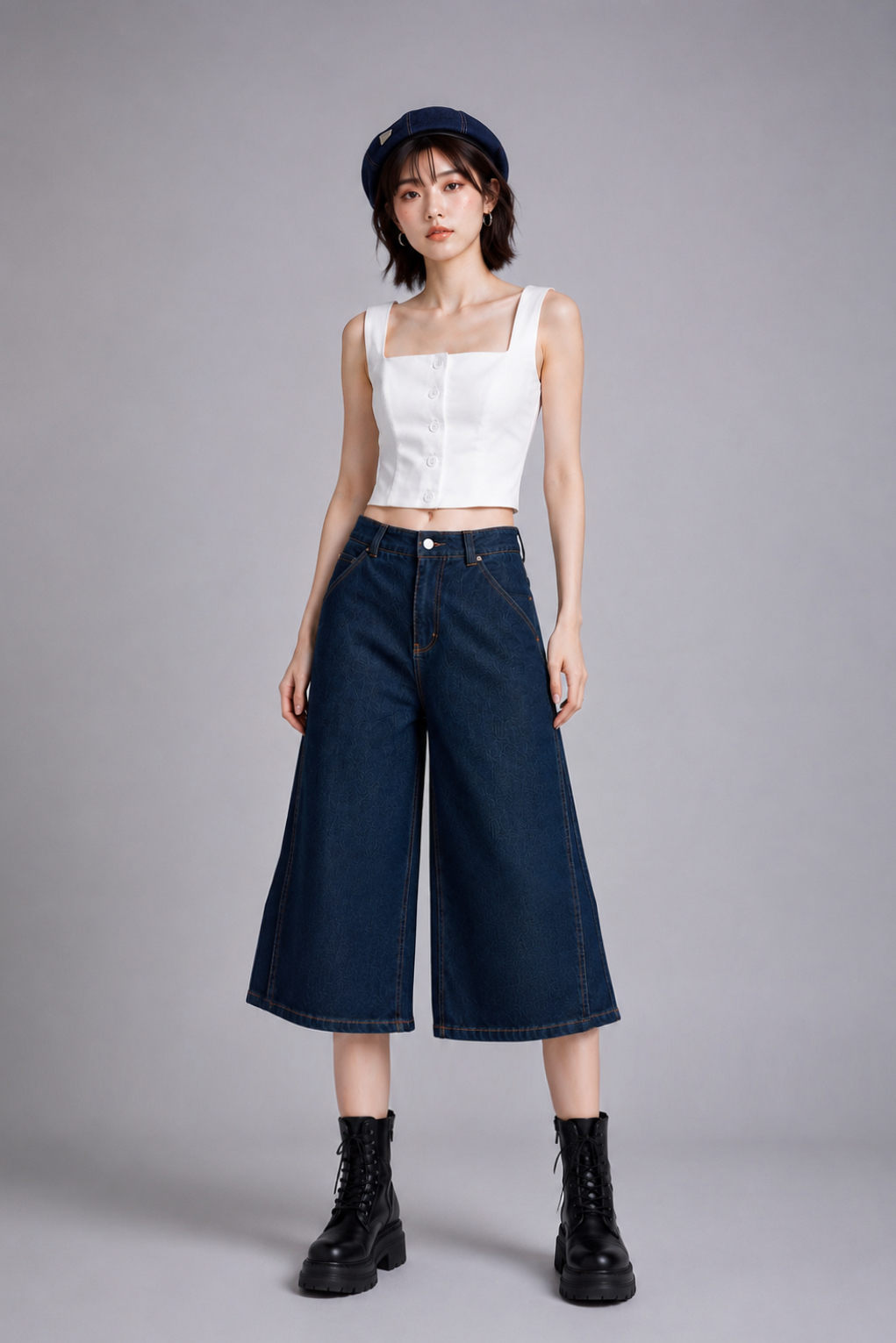 CB2731 Luna Sculpt Square Neck Crop Top