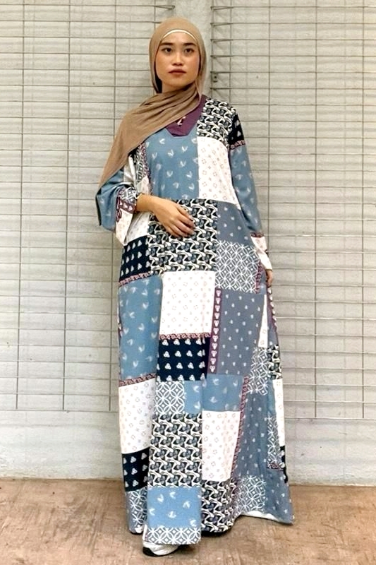 PATCHWORK in Turquoise Blue