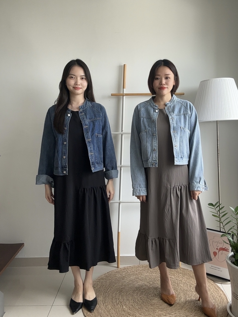 T4176 Long Denim Jacket - 3 Colors
