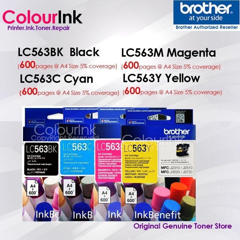 🎆CLEAR STOCK🎆 Brother Original Genuine LC563 Ink Cartridge for J2310 J2510 J3520 J3720 LC563 LC569XL LC565XL