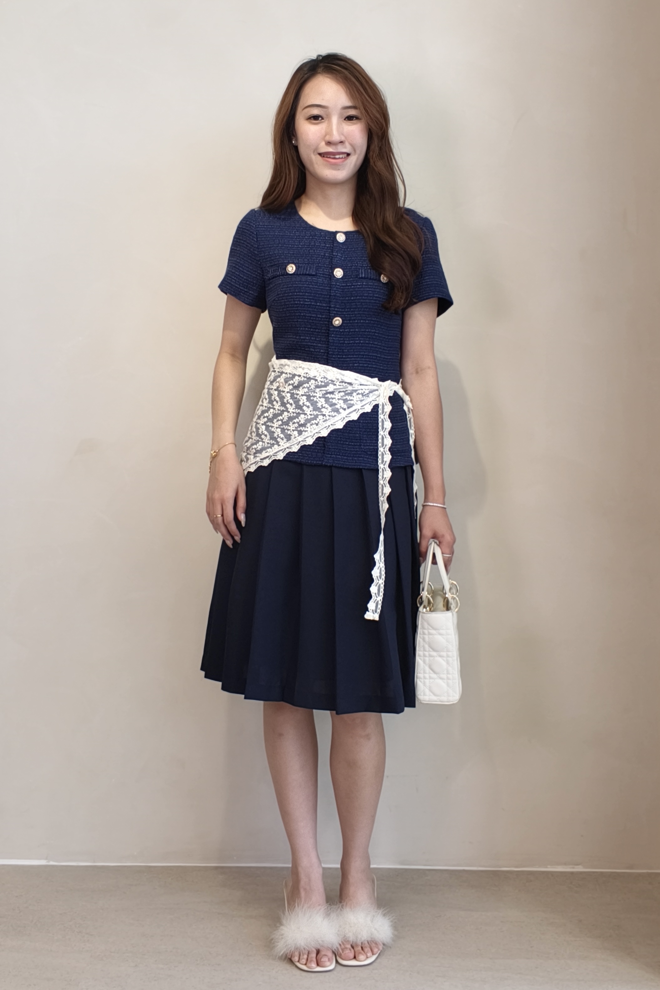 38118 Camille Pleated Midi Dress