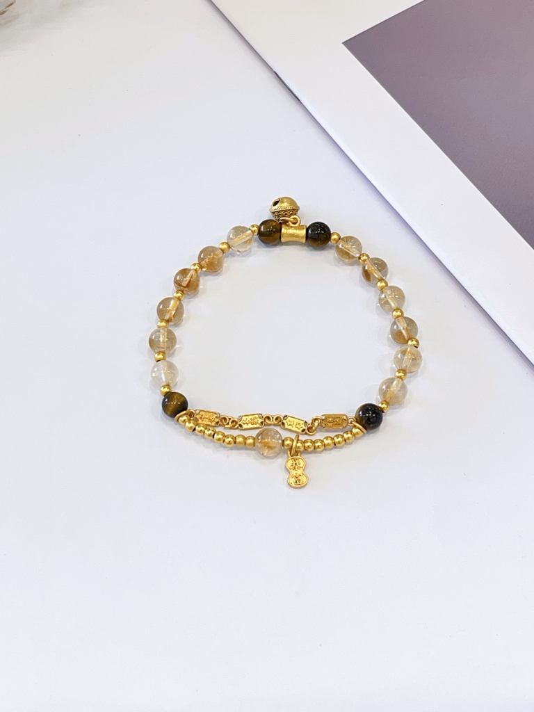 💛 黄塔晶 × 黄虎眼手串 Citrine & Tiger Eye | 6mm