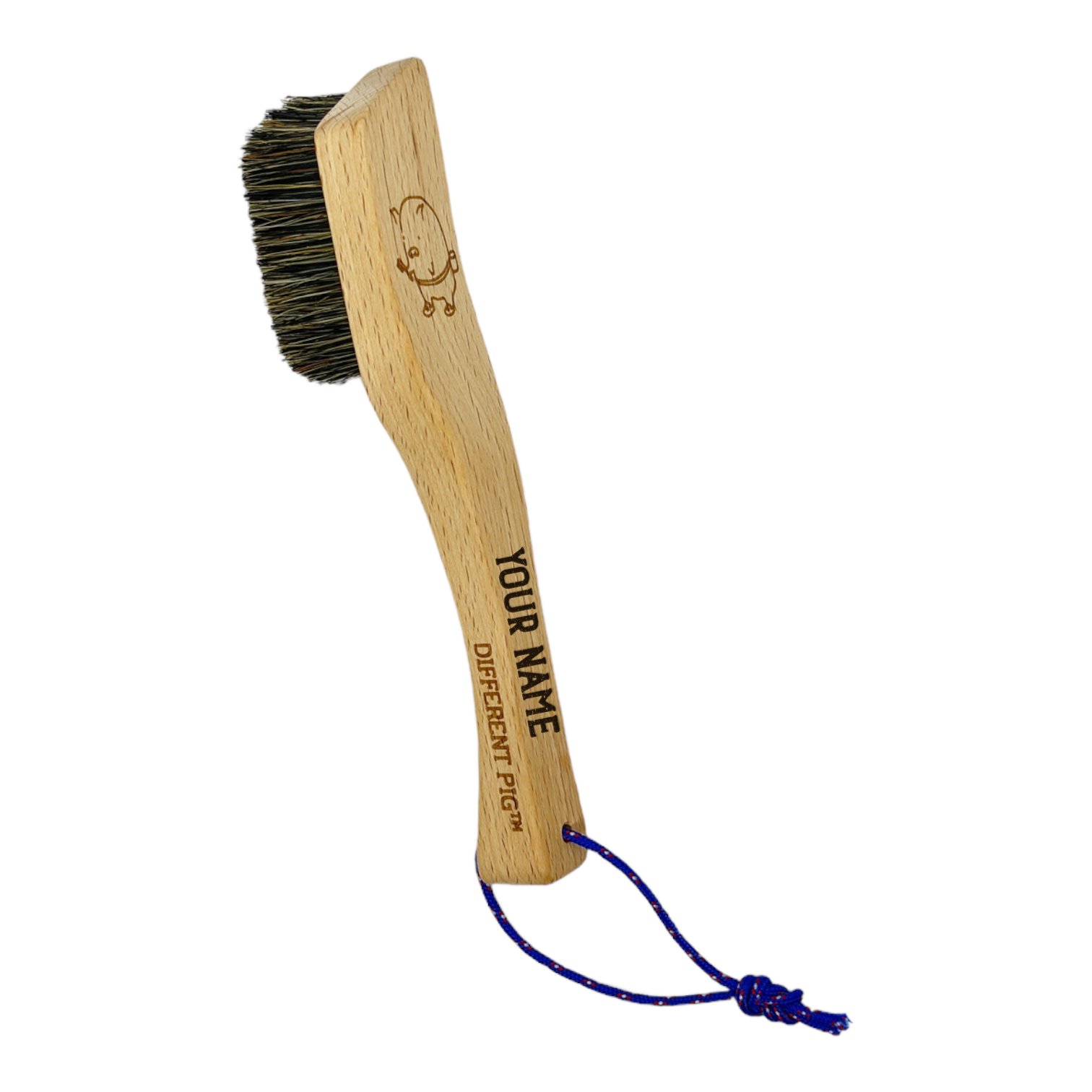 【來字刻名】𝗗𝗜𝗙𝗙𝗘𝗥𝗘𝗡𝗧 𝗣𝗜𝗚™ OG brush with name carving 刻名大豬掃連掛繩