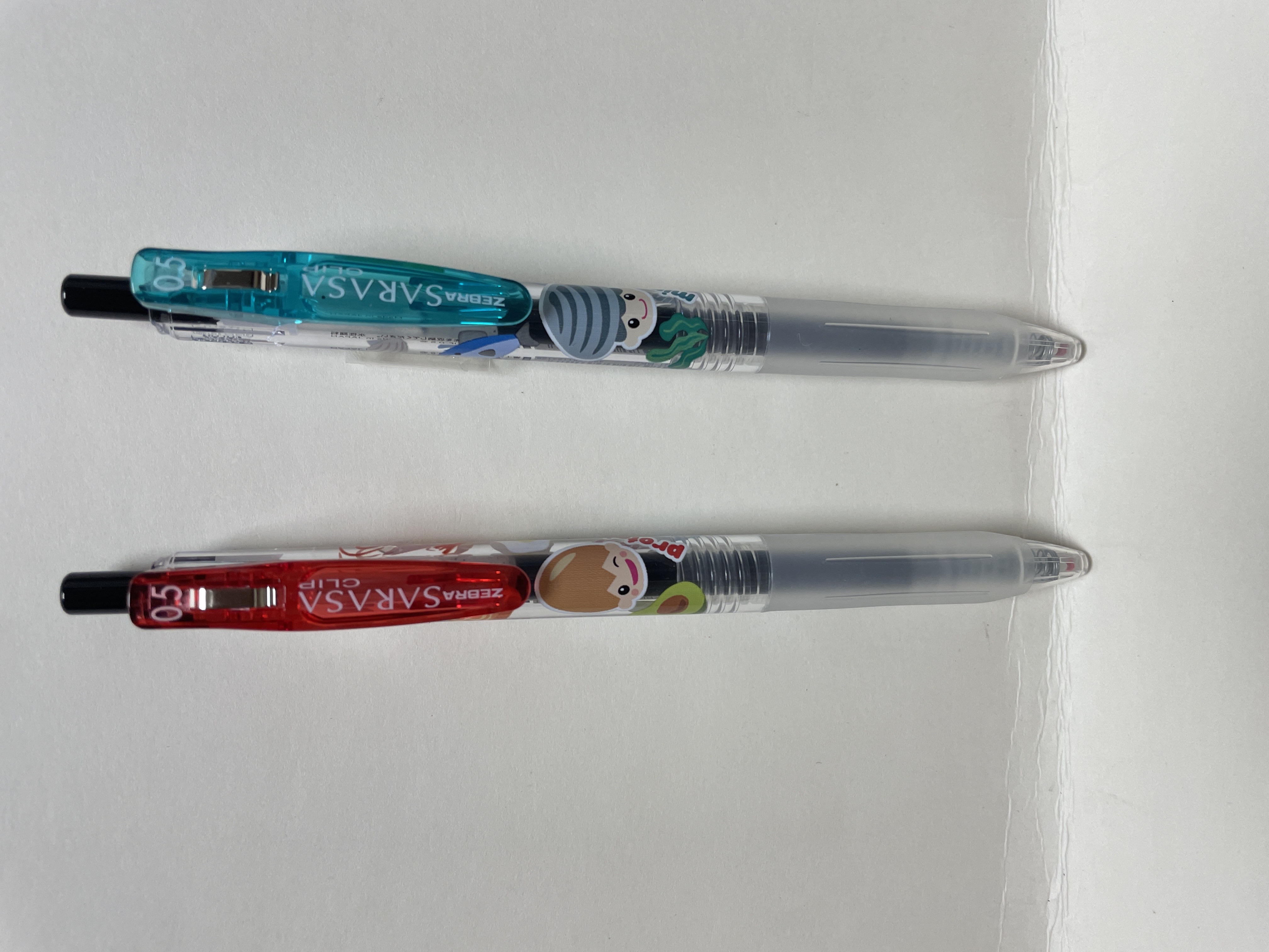 Zebra Sarasa 0.5 vs 營養素 （黑色墨水）