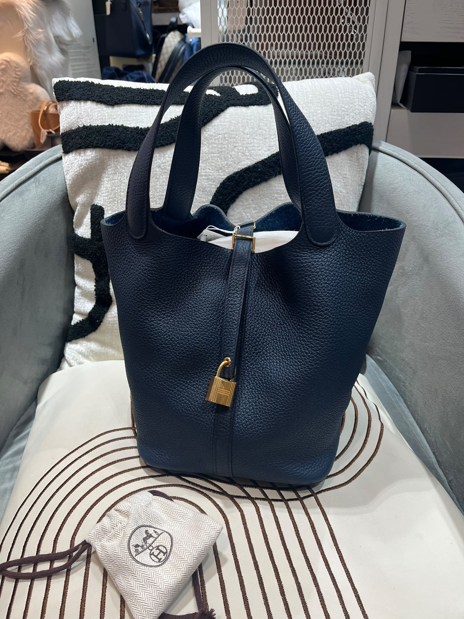 Hermes Picotin 22 Stamp U 100%Authentic, 95%New ✅Key Lock ✅Dust bag