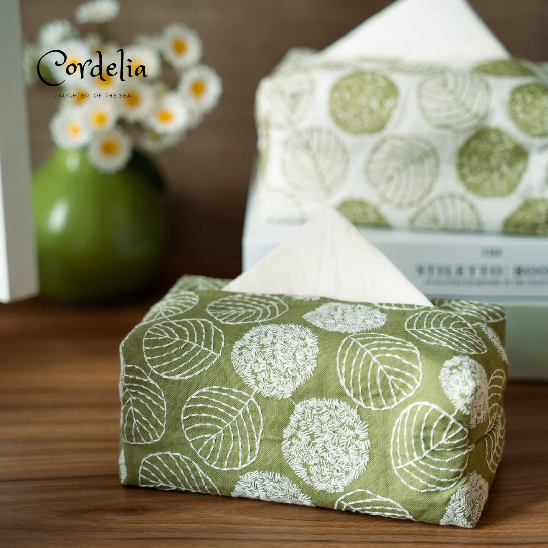 Cordelia森林之葉刺繡紙巾套
