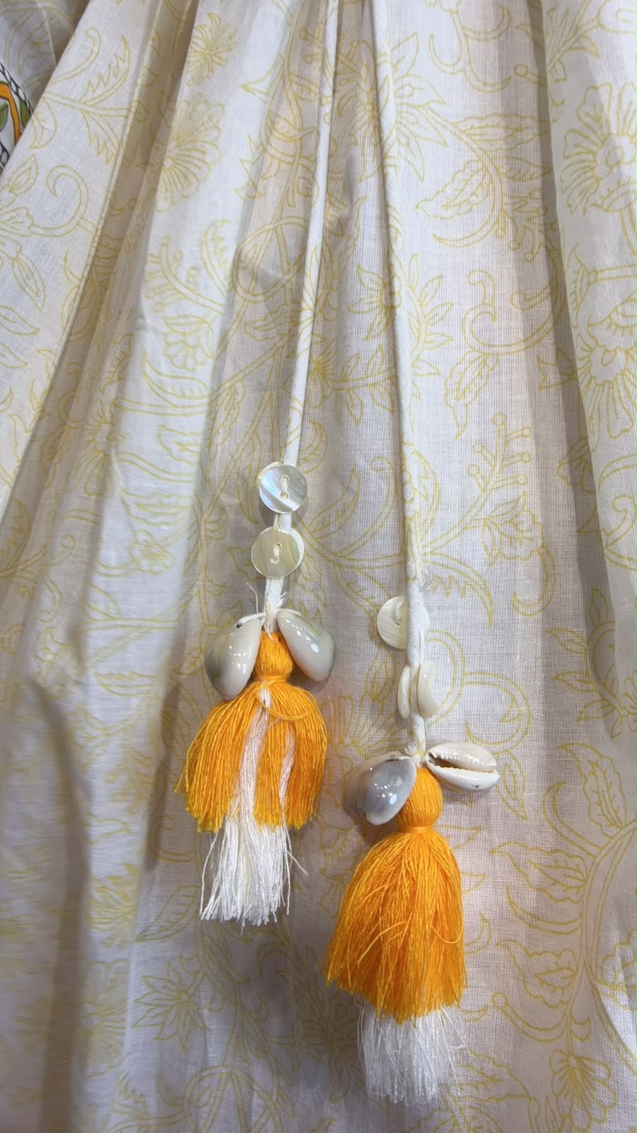 3535 Light Yellow Flower Cotton OP