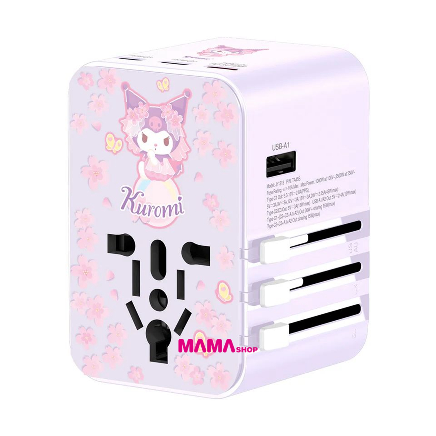 Sanrio Kuromi TA45B 45W 6輸出 PD3.0/PPS旅行充電器