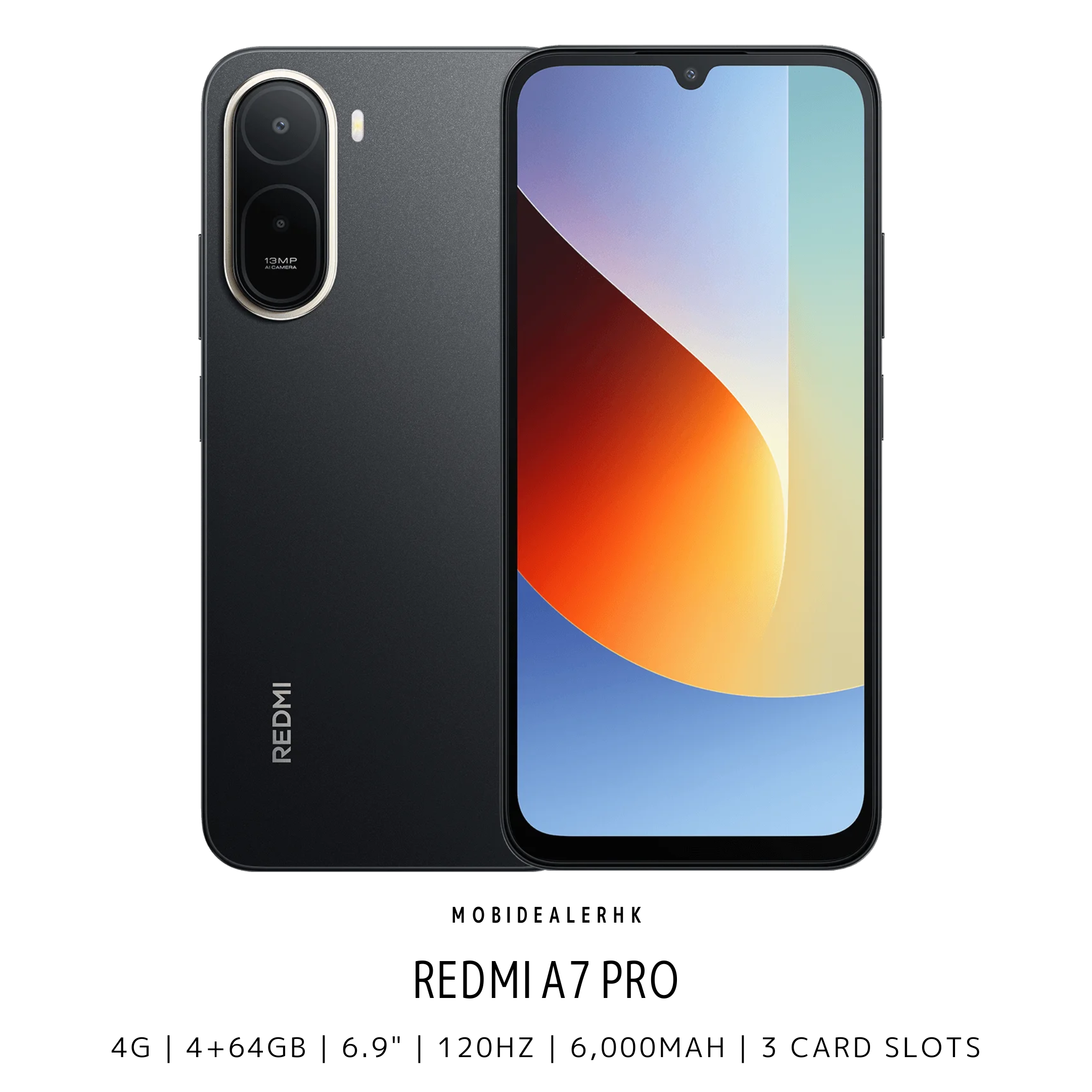 Redmi A7 Pro | 紅米 A7 Pro | 4G | 智能手機 | 6.9 吋 120Hz 護眼大螢幕 | 6000mAh 超大電量續航 | 獨立三卡槽設計