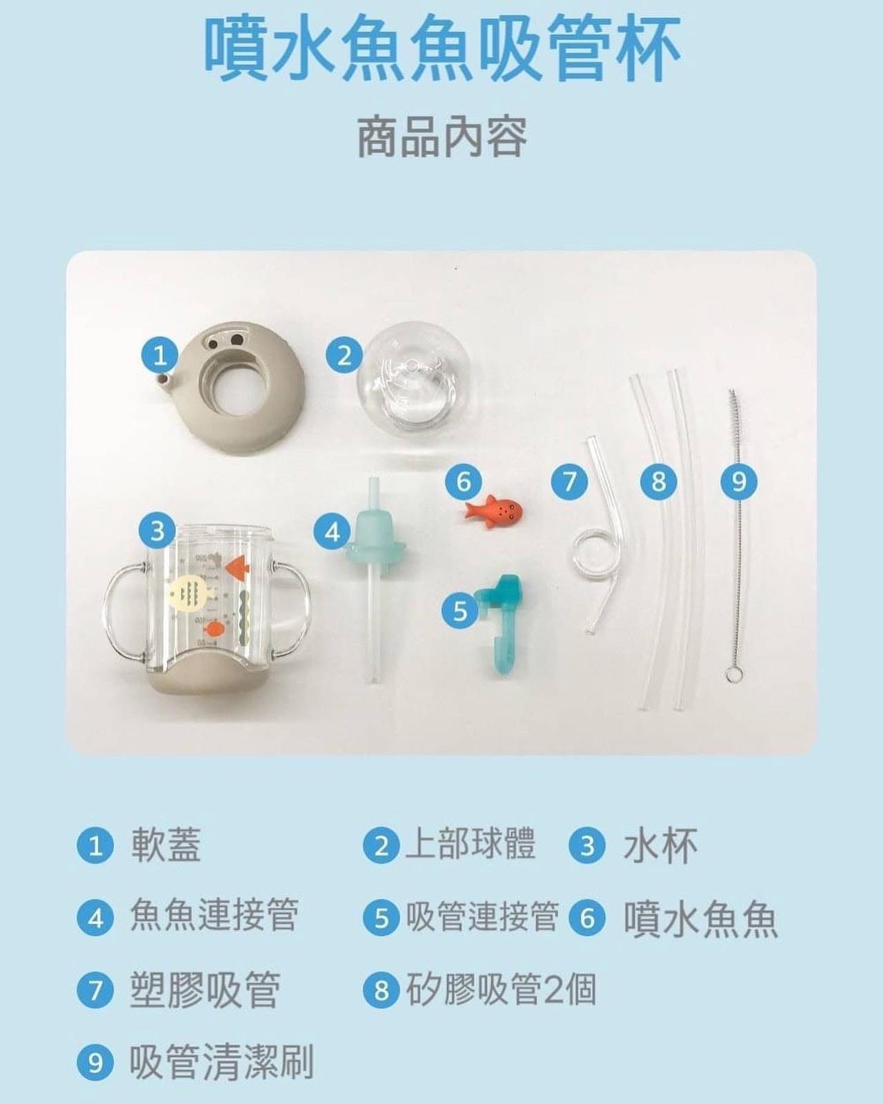 韓國Little Cloud金魚噴水吸管杯 