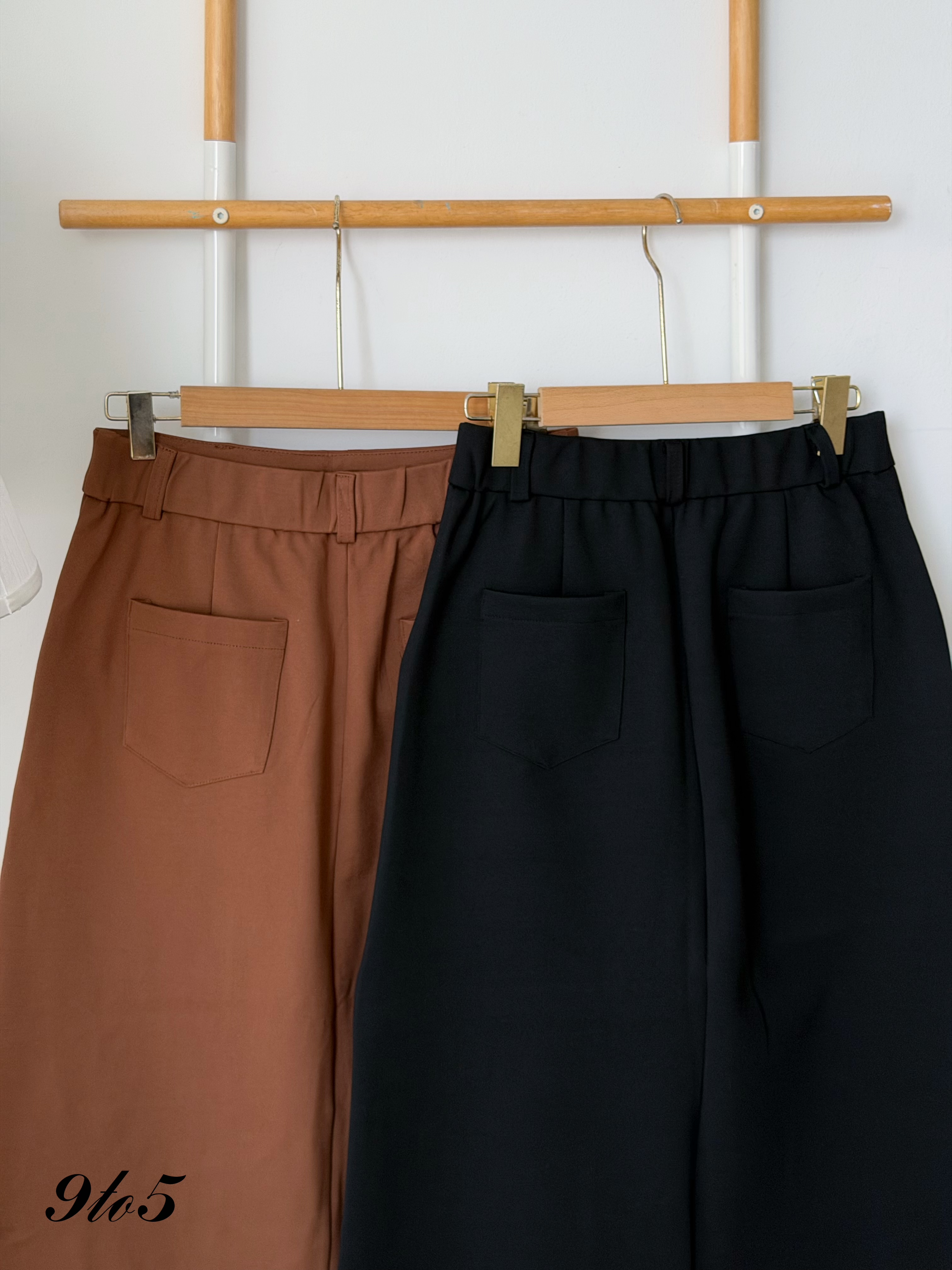 S2022 A Line Long Skirt - Black & Brown