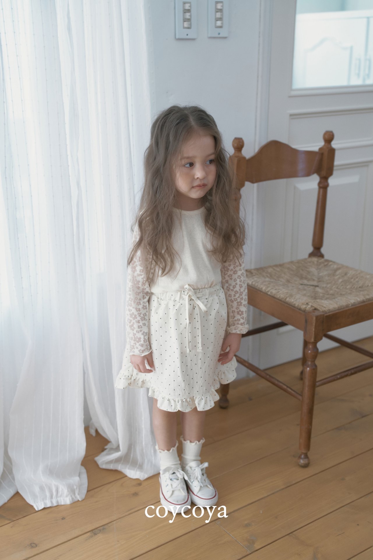 🌸預訂 韓國直送🌸🇰🇷COYCOYA兩色波點荷葉邊半身裙