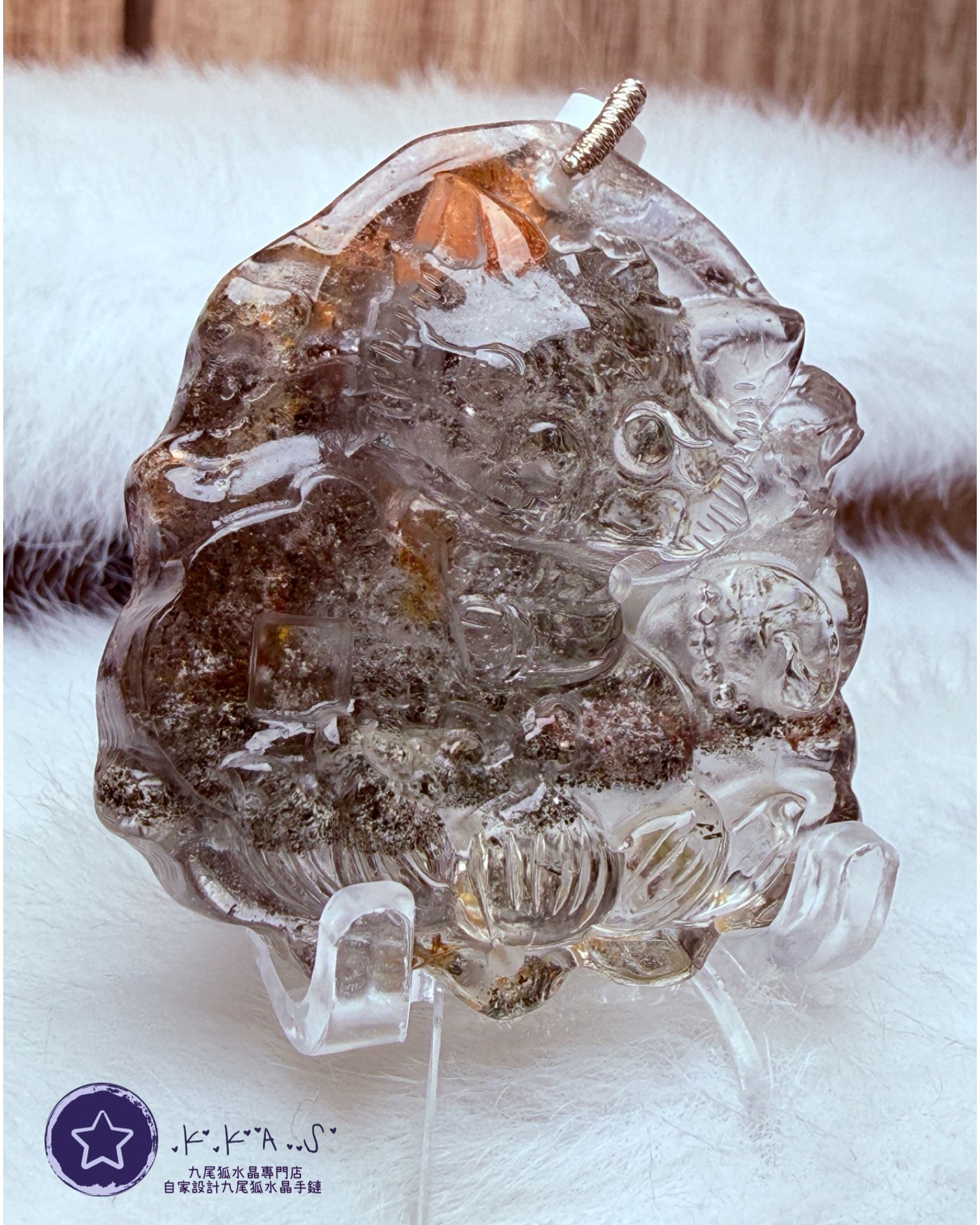 K00123 彩虹幽靈 錢幣狐 - 吊墜/手牌兩用款