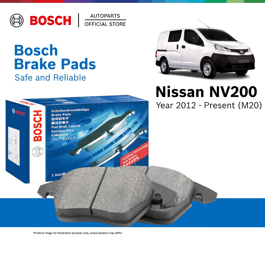 Bosch Front Brake Pads for Nissan NV200 (2012 - Present) 0986AB1417