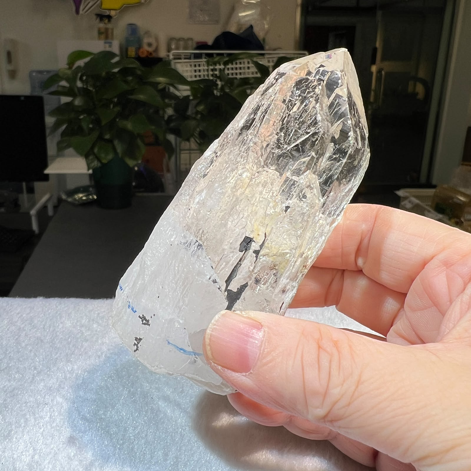 白水晶柱 (連座)